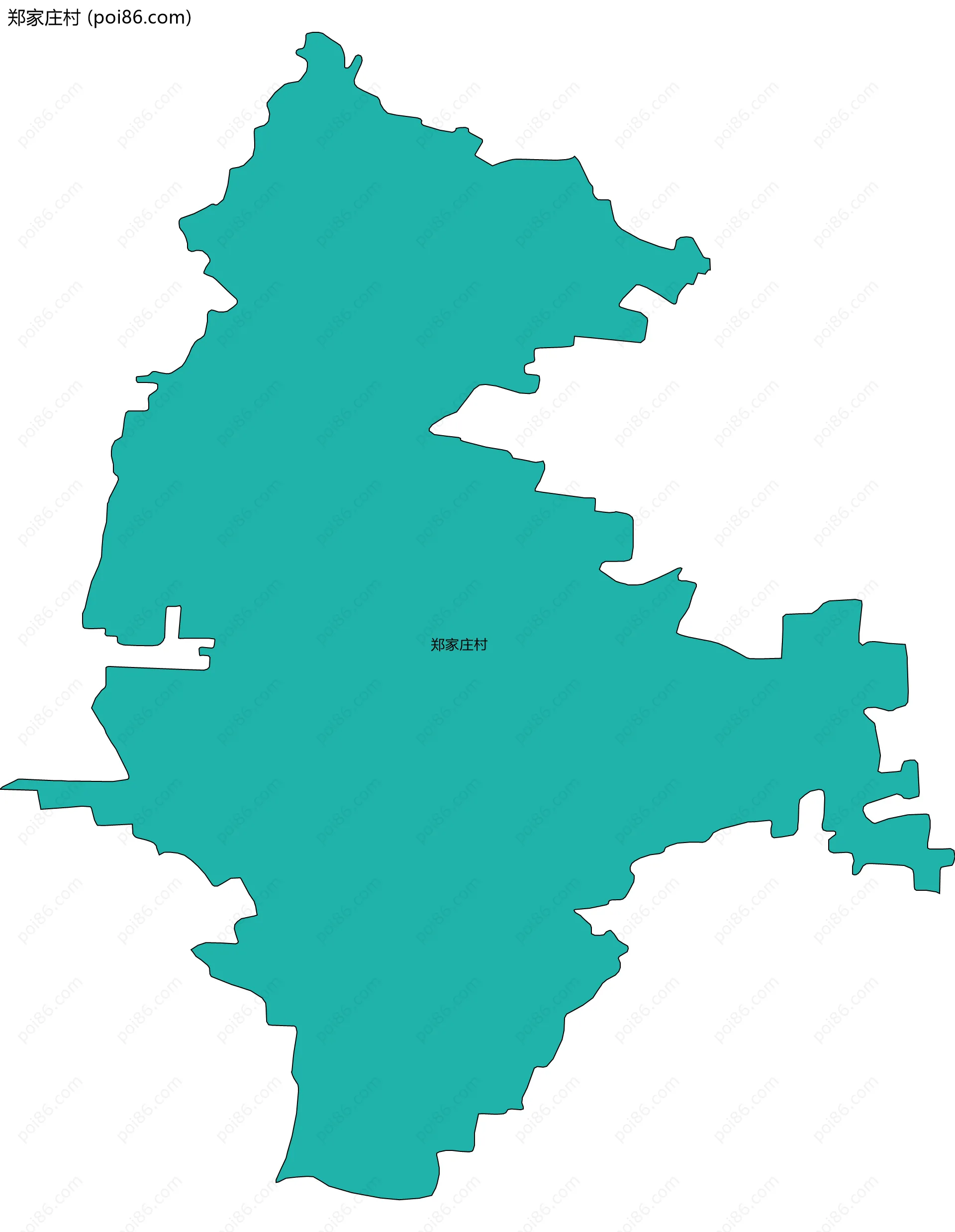 郑家庄村边界地图