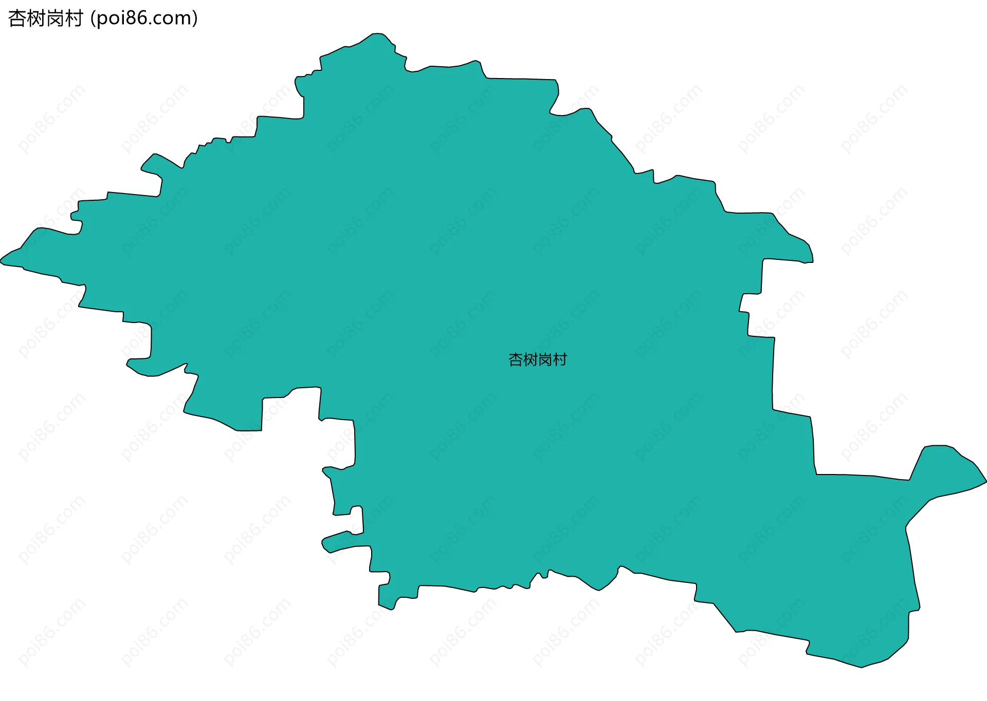 杏树岗村边界地图