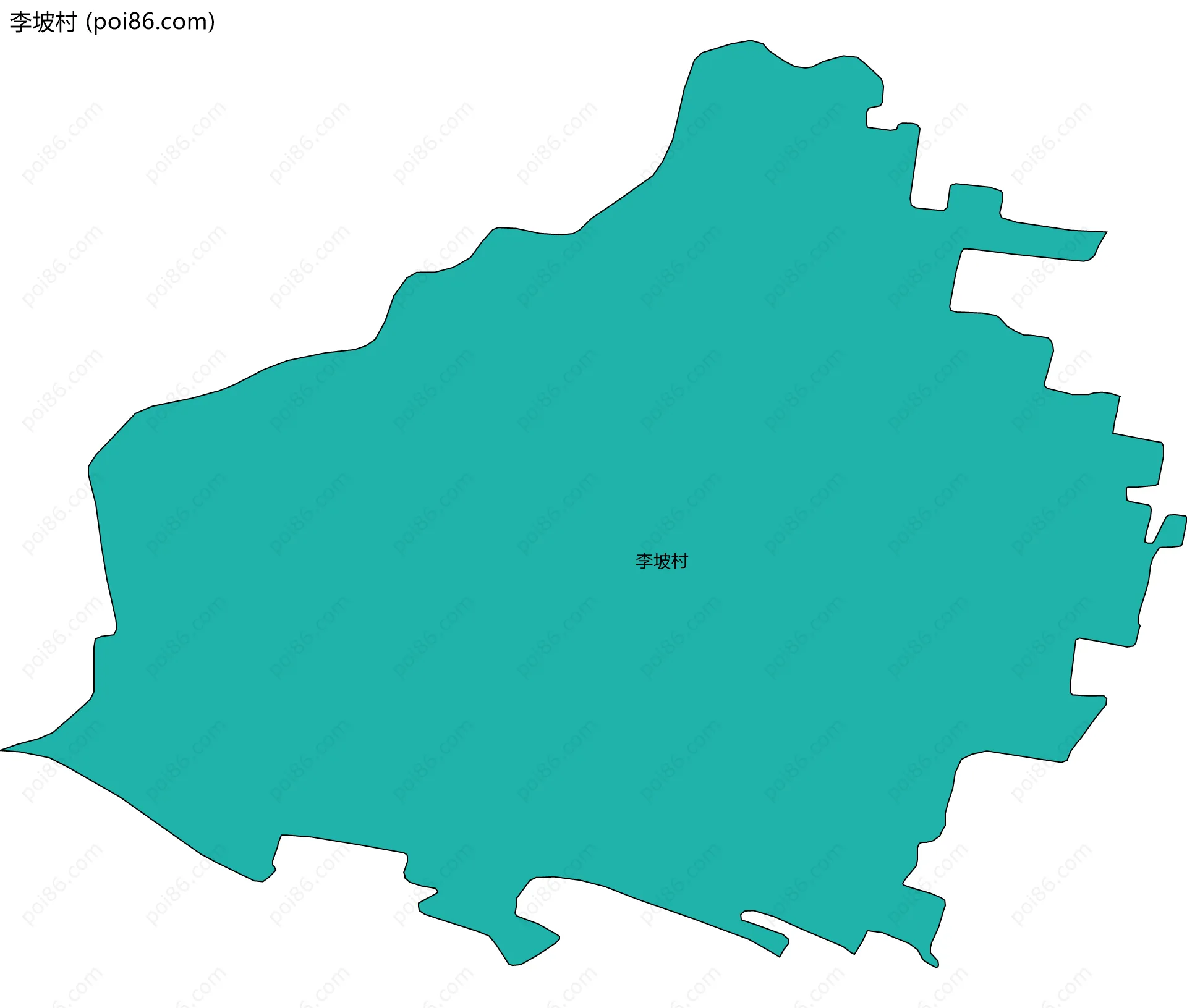 李坡村边界地图