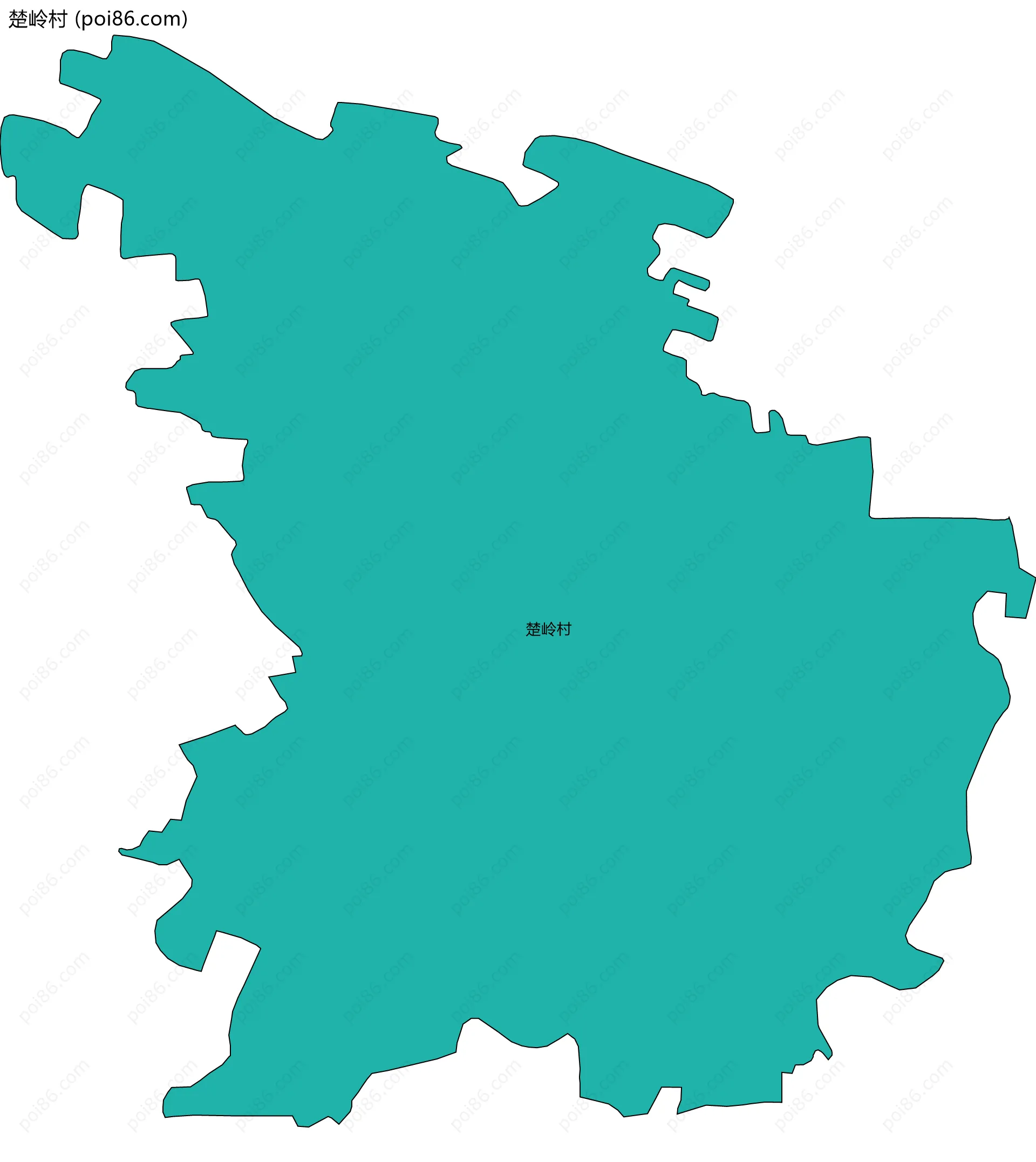 楚岭村边界地图