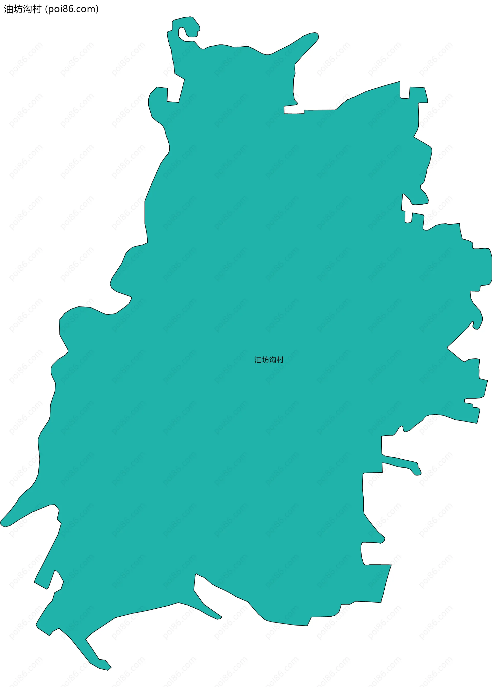 油坊沟村边界地图