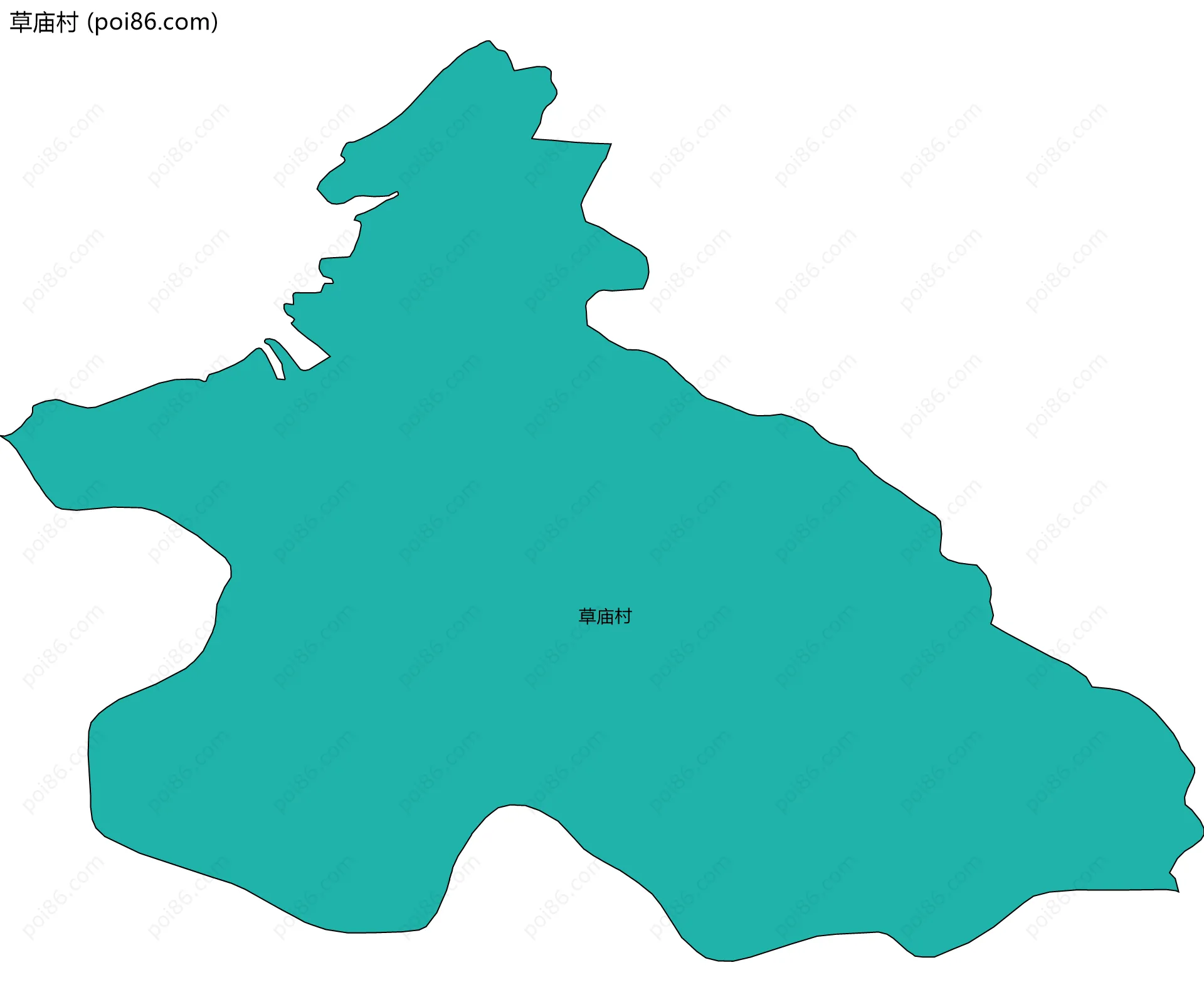 草庙村边界地图