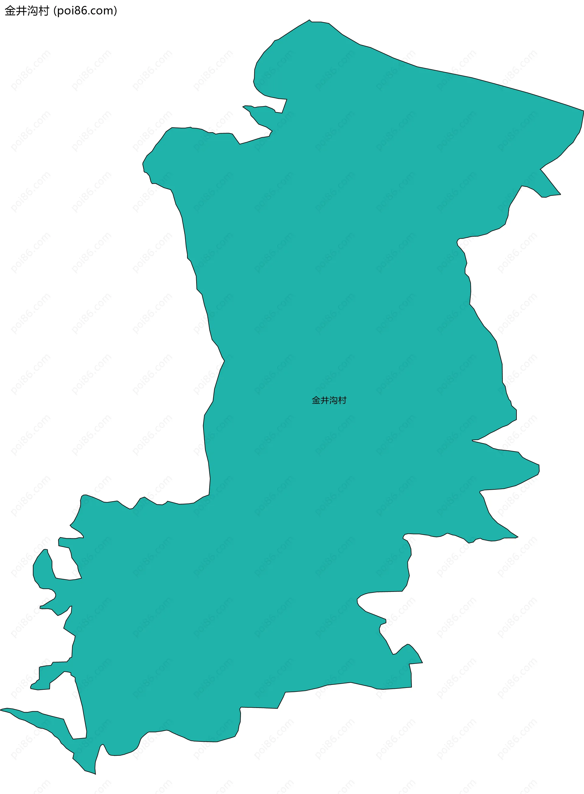 金井沟村边界地图