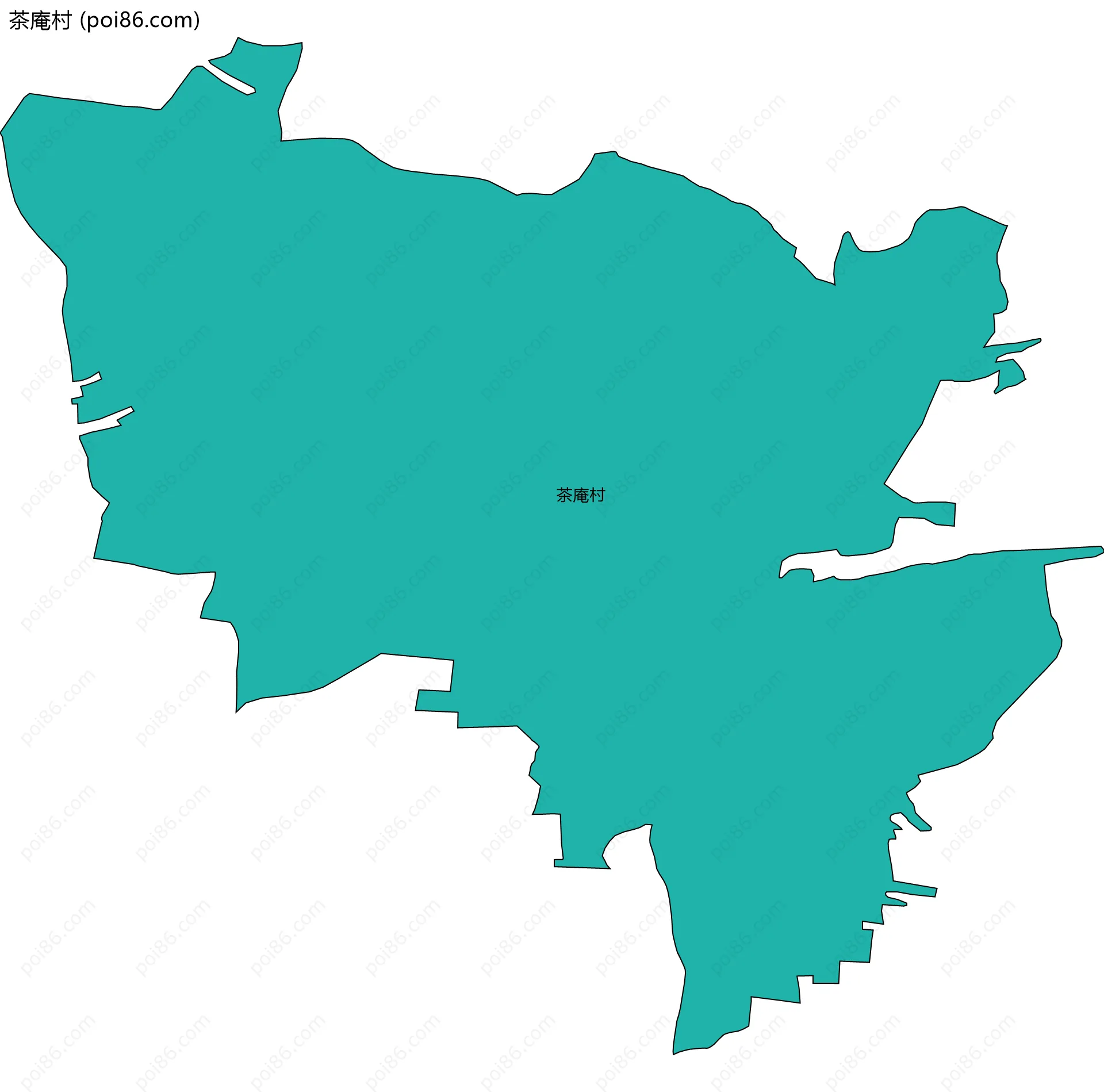 茶庵村边界地图