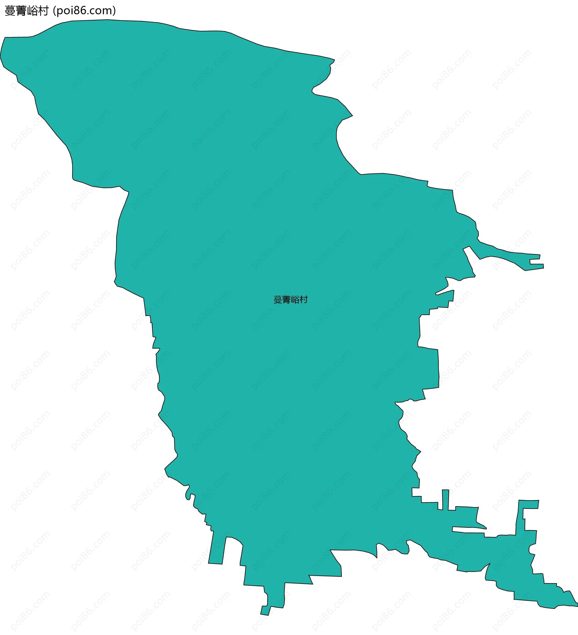 蔓菁峪村边界地图