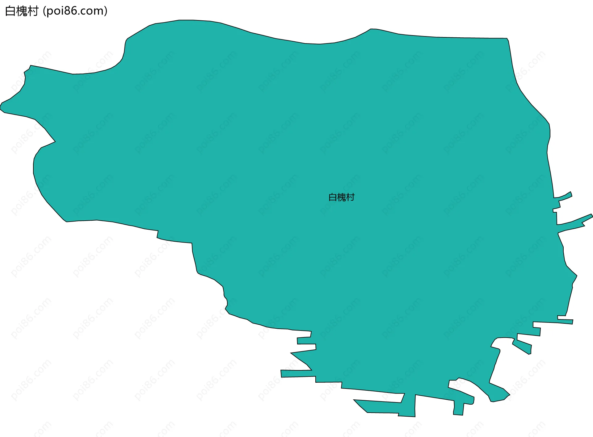 白槐村边界地图