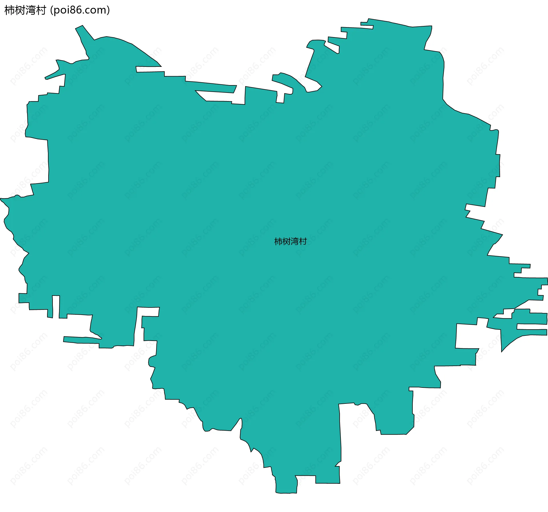 柿树湾村边界地图