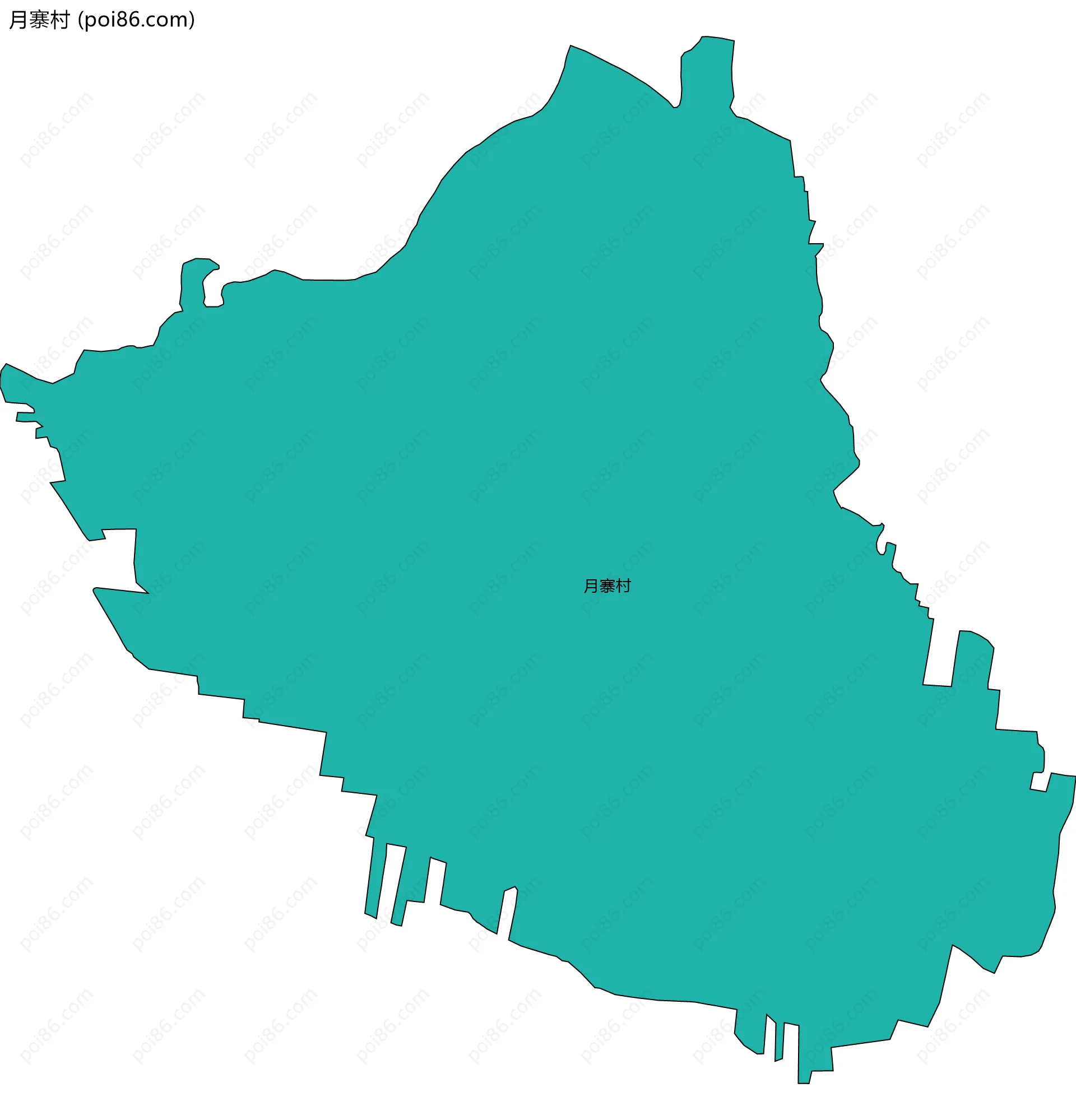 月寨村边界地图
