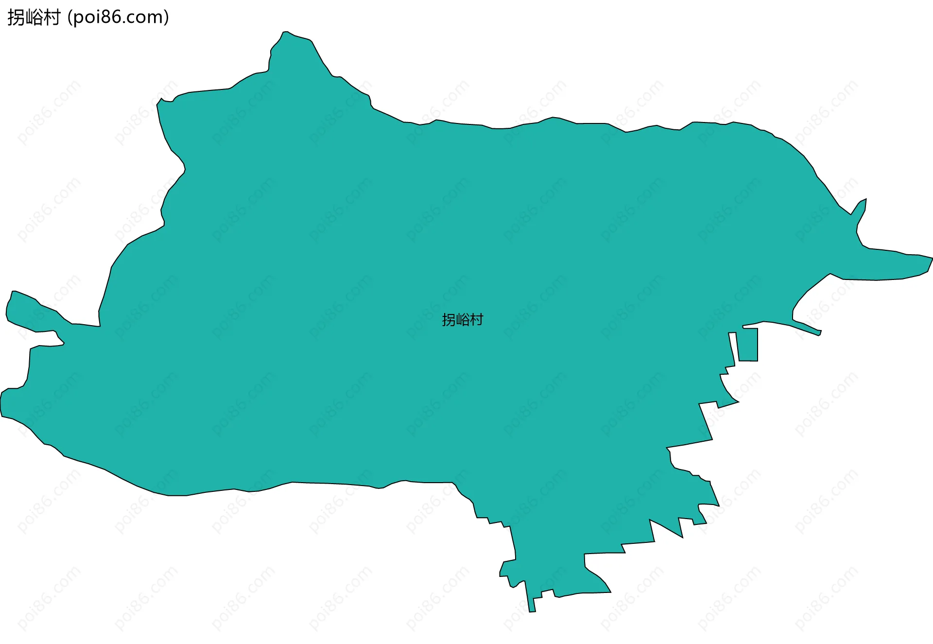 拐峪村边界地图