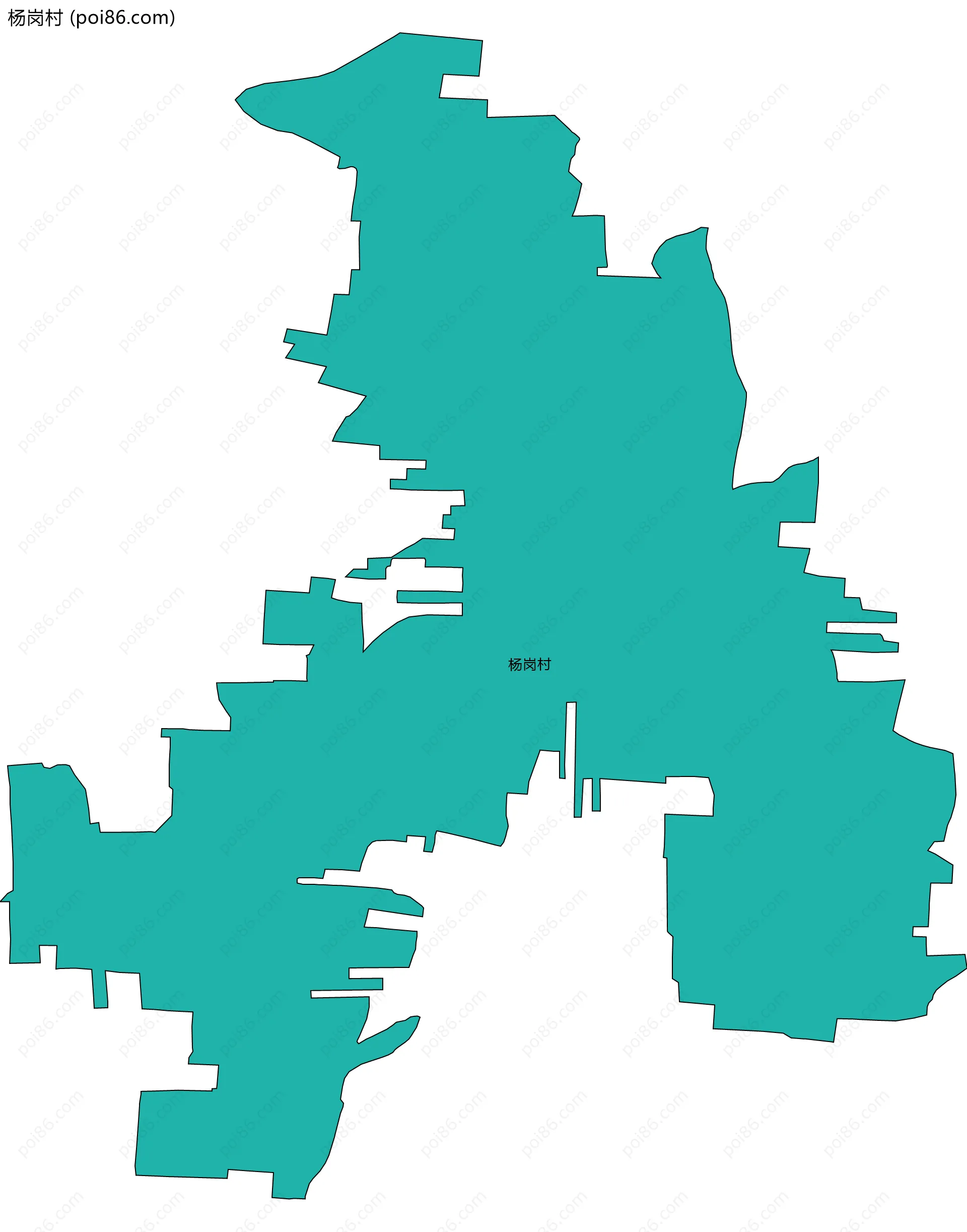 杨岗村边界地图