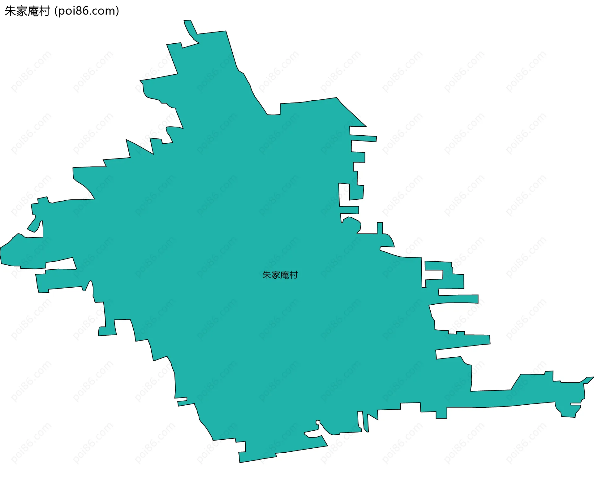朱家庵村边界地图
