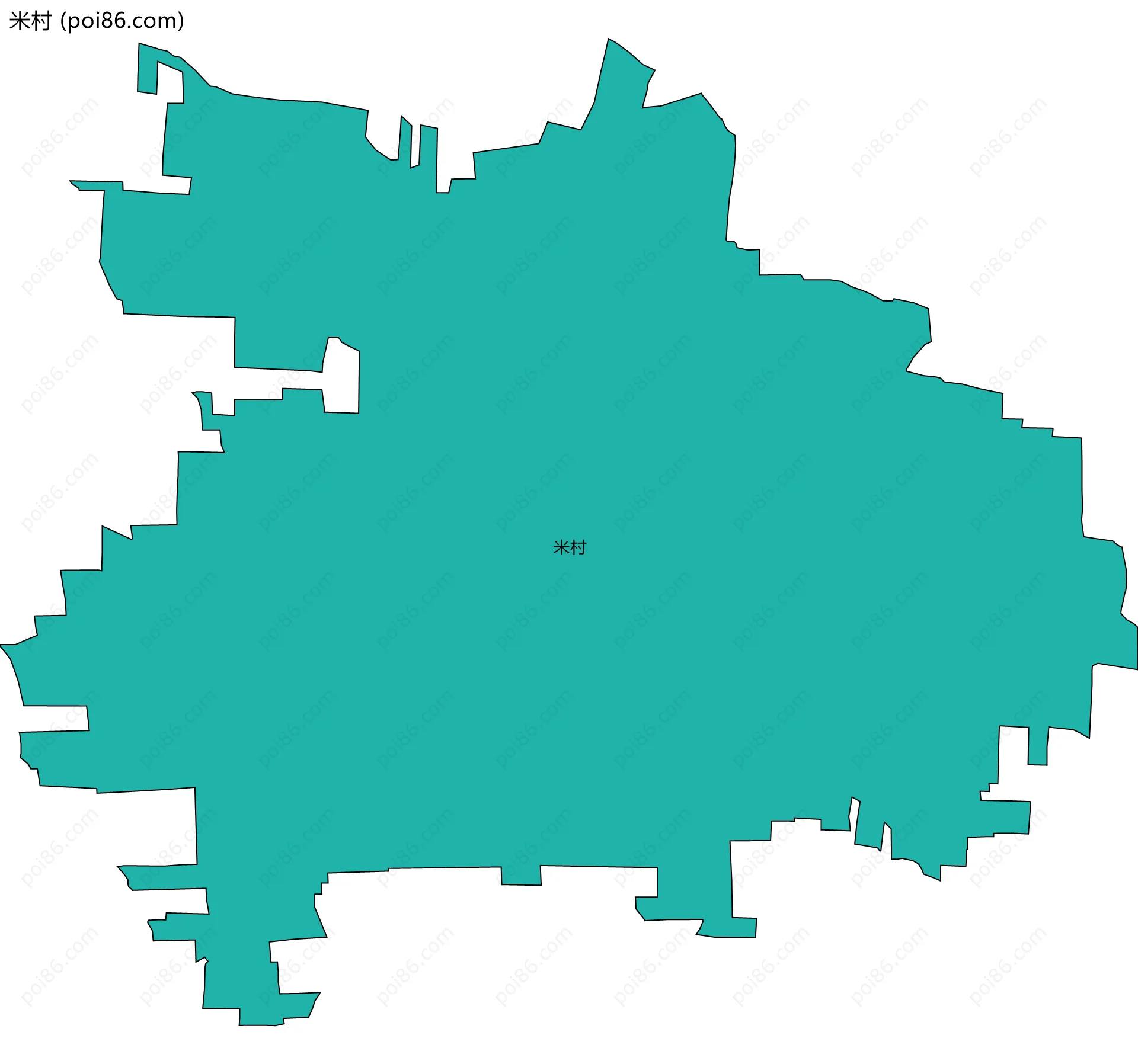 米村边界地图