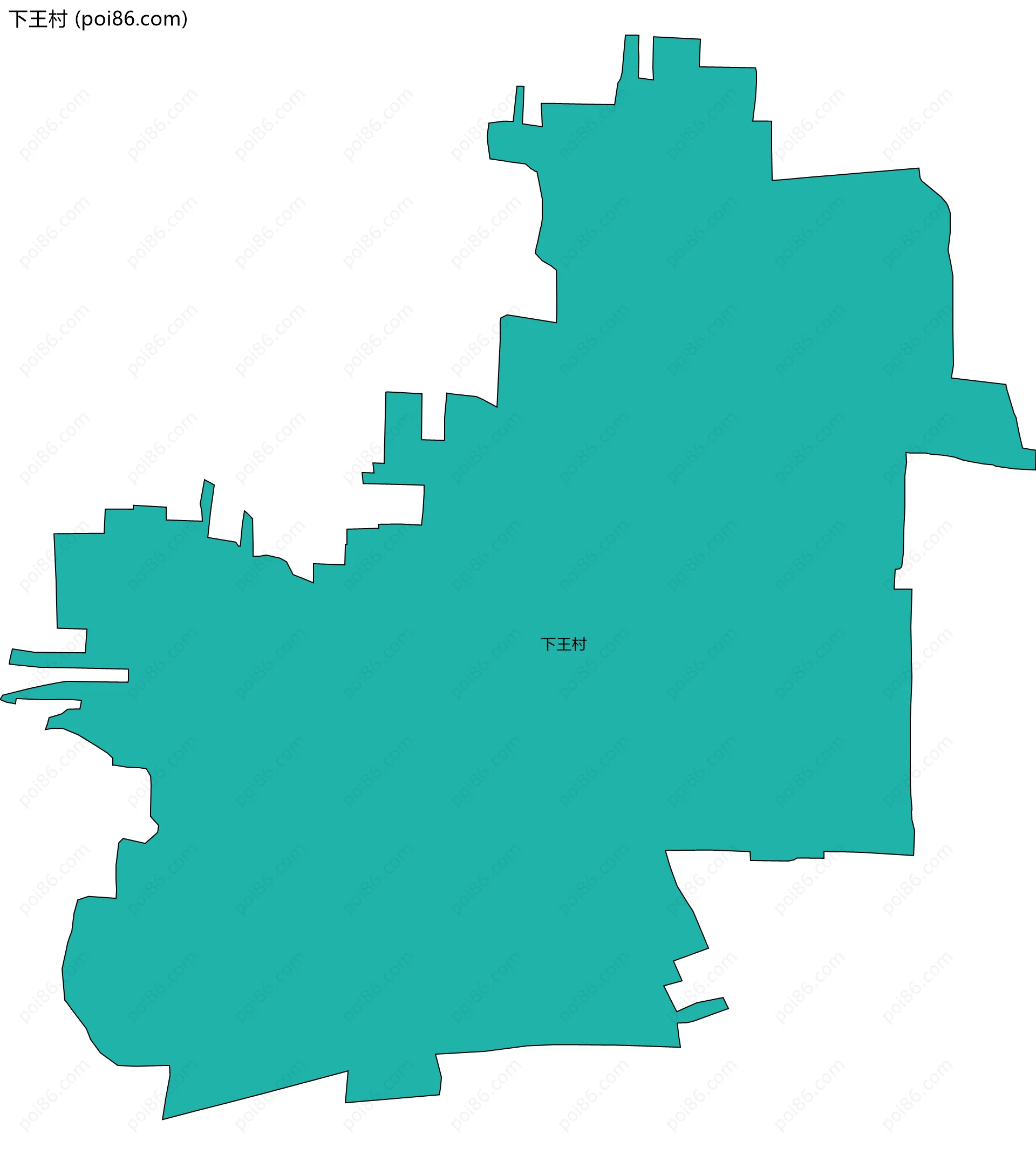 下王村边界地图