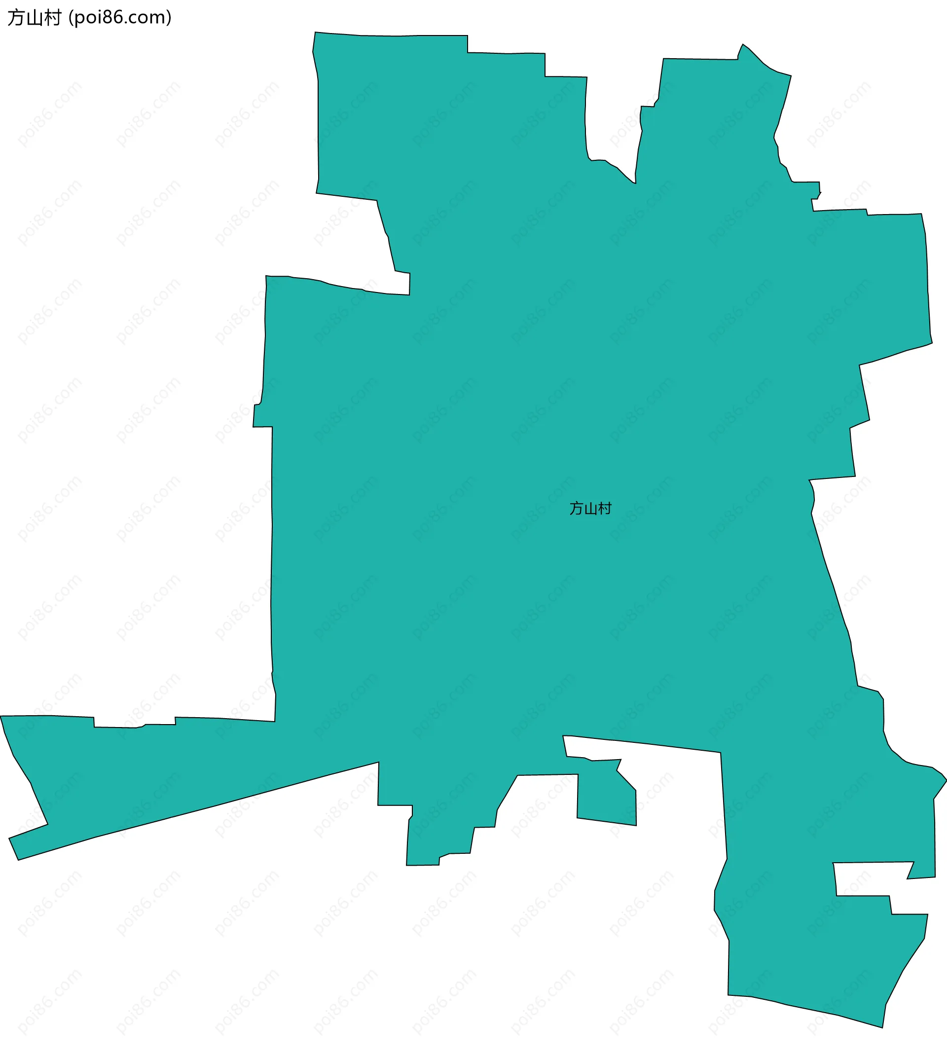 方山村边界地图