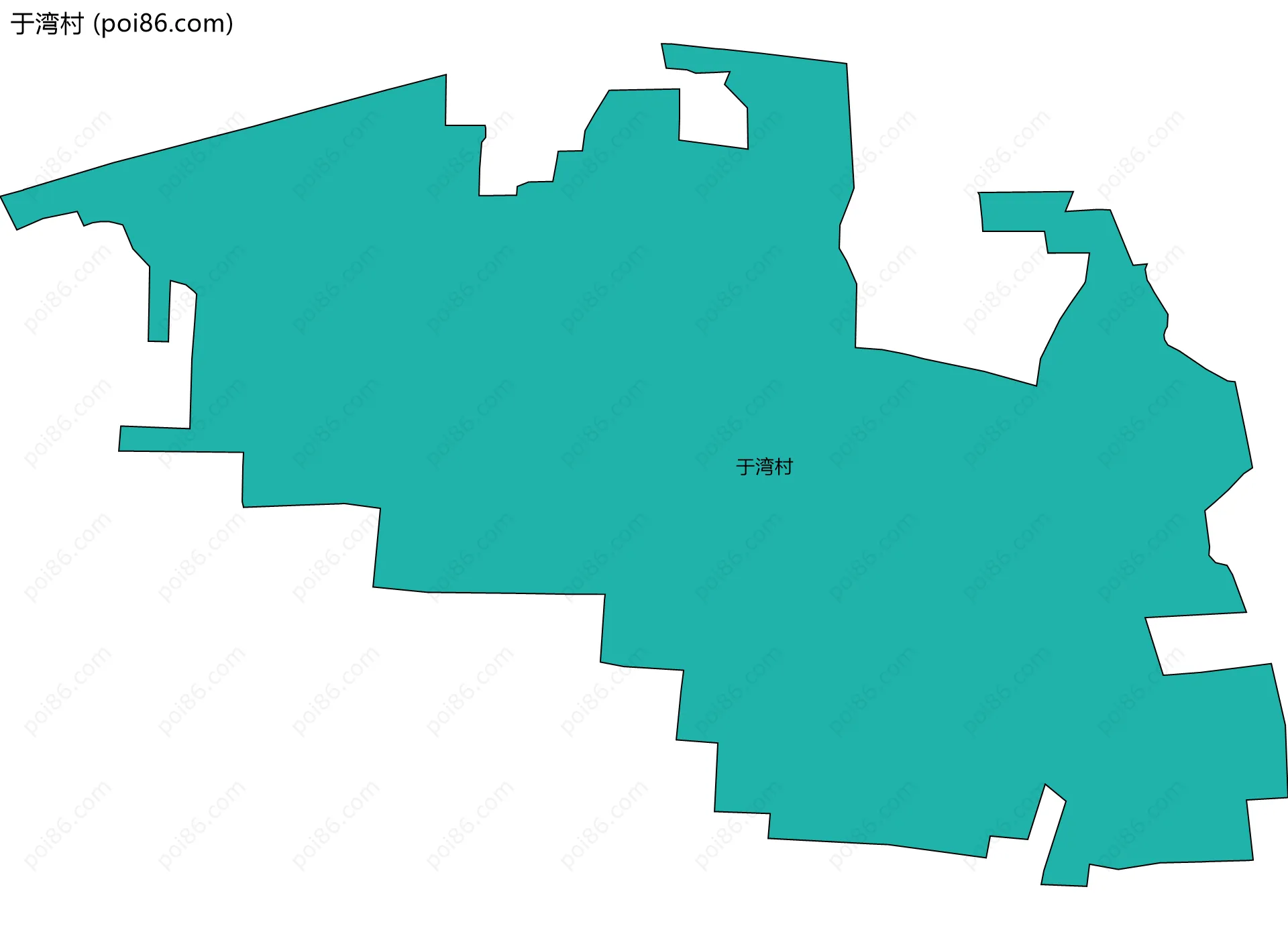 于湾村边界地图