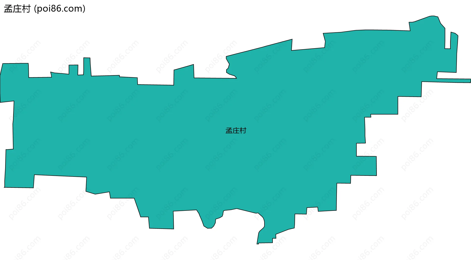 孟庄村边界地图