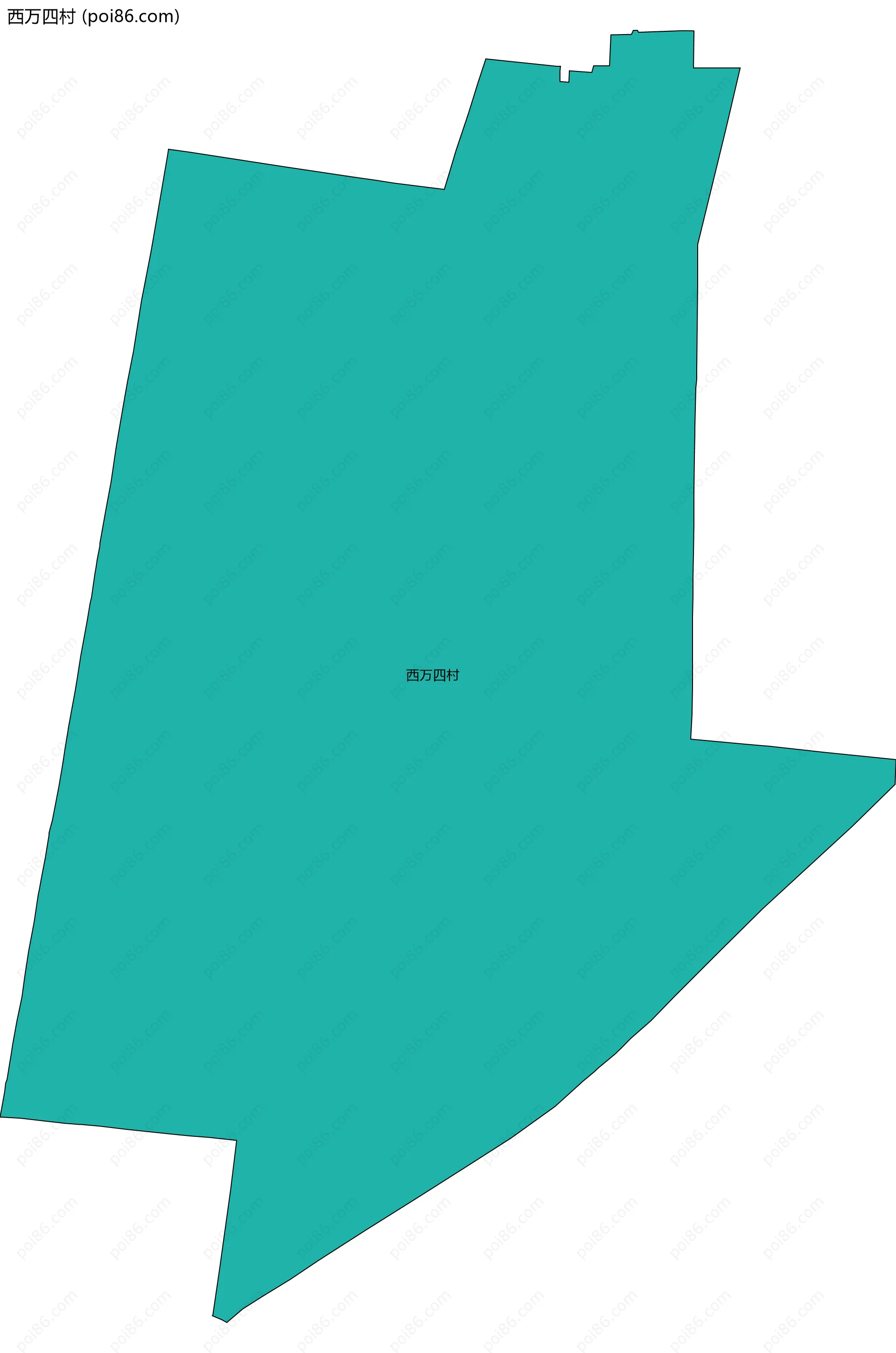 西万四村边界地图