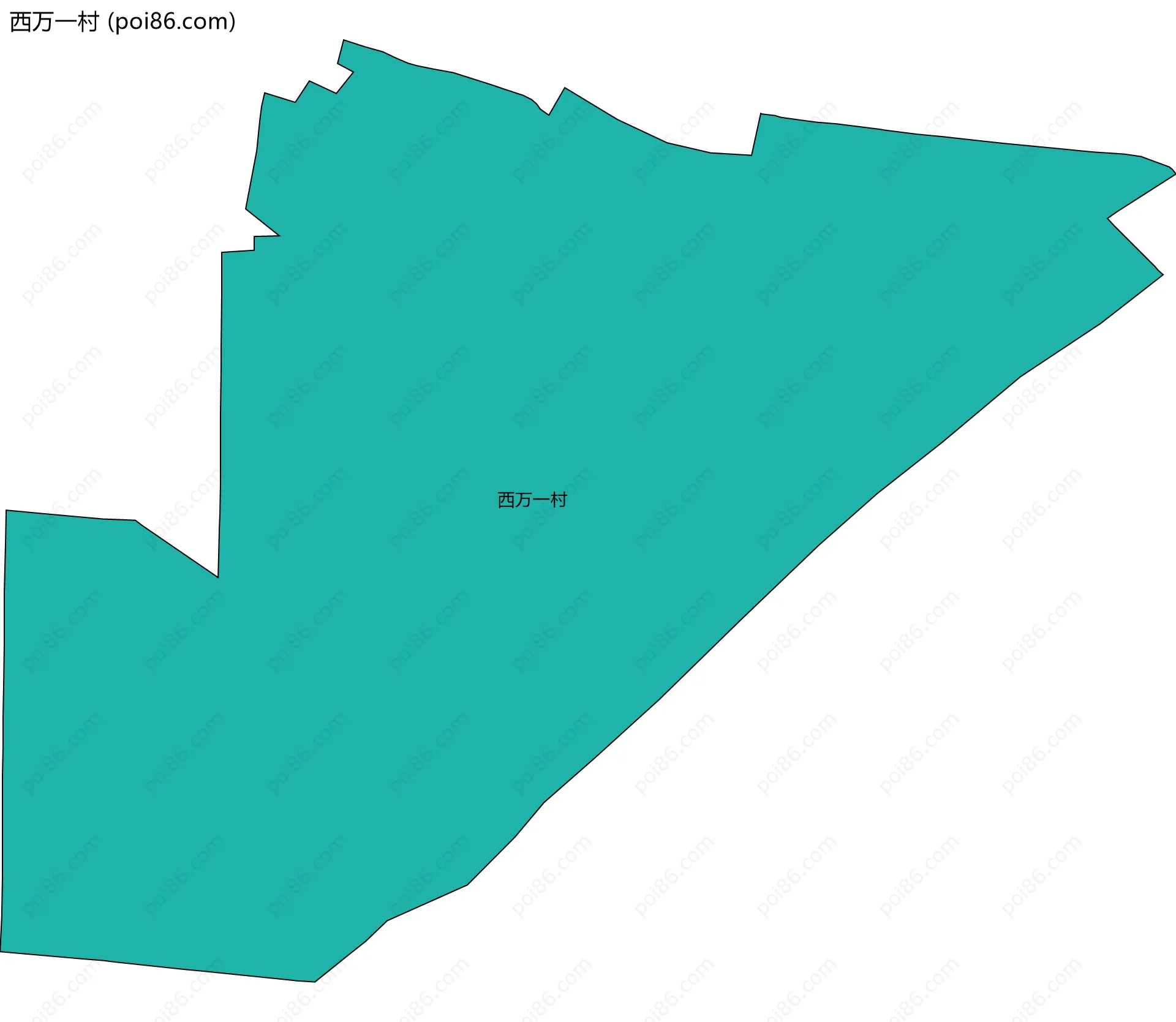 西万一村边界地图