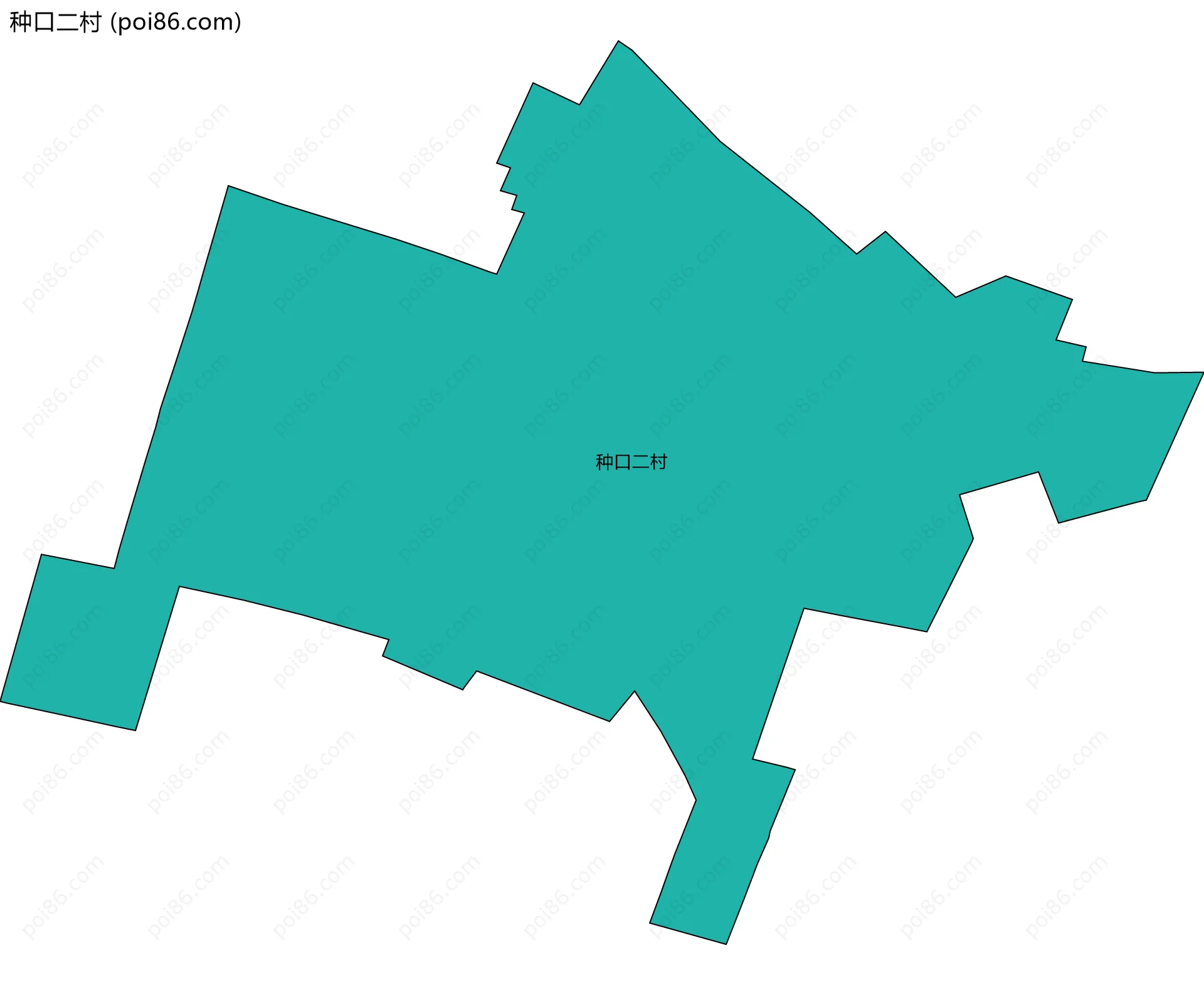 种口二村边界地图