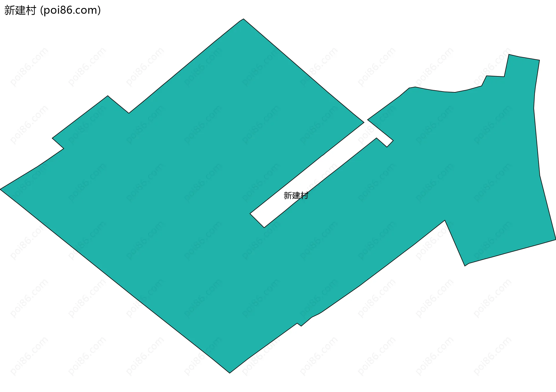 新建村边界地图