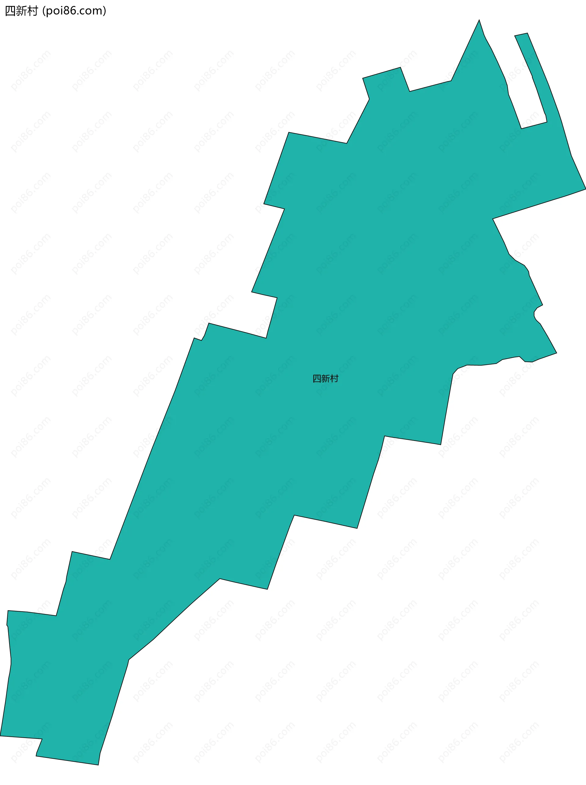 四新村边界地图