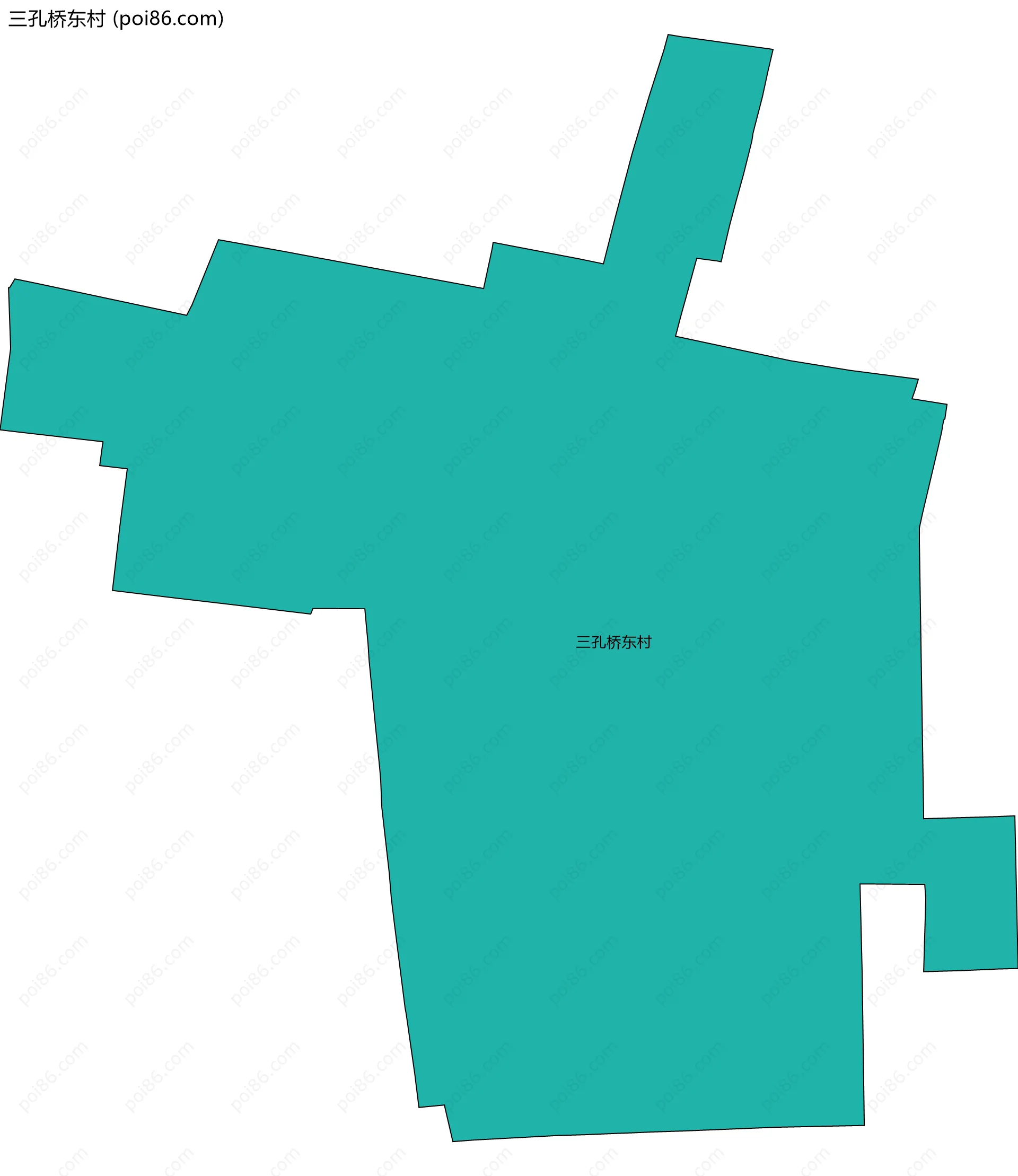 三孔桥东村边界地图