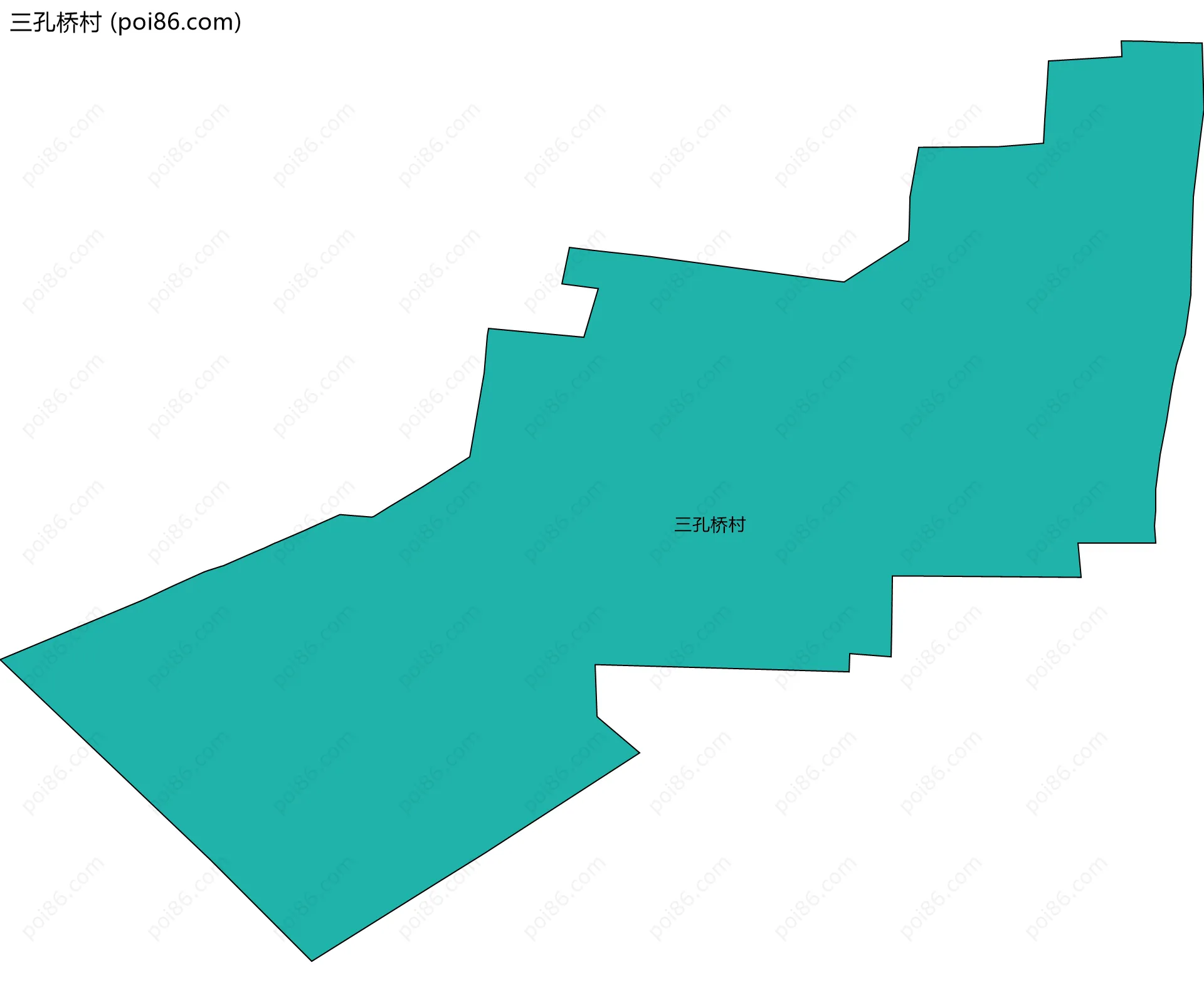 三孔桥村边界地图