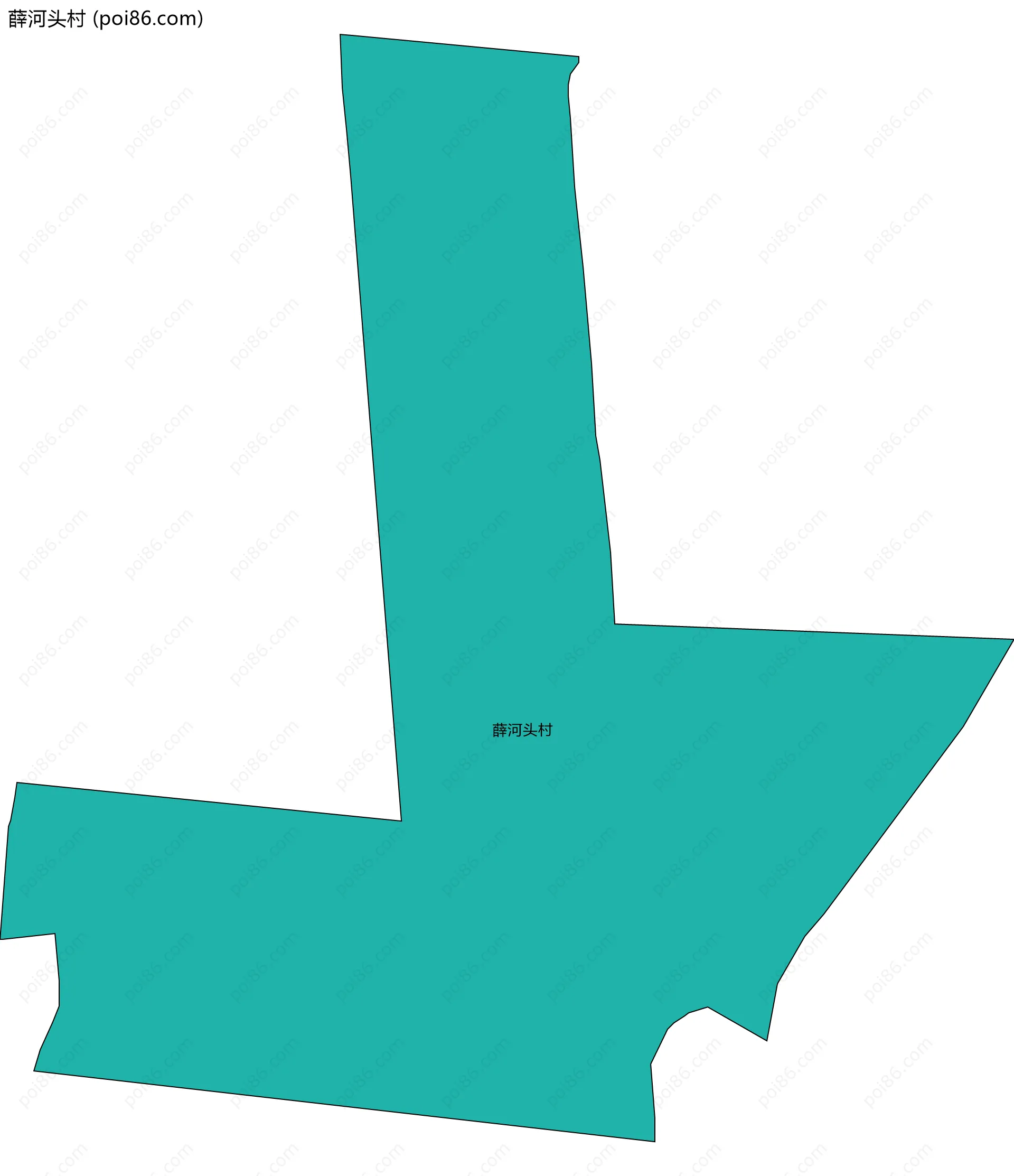 薛河头村边界地图