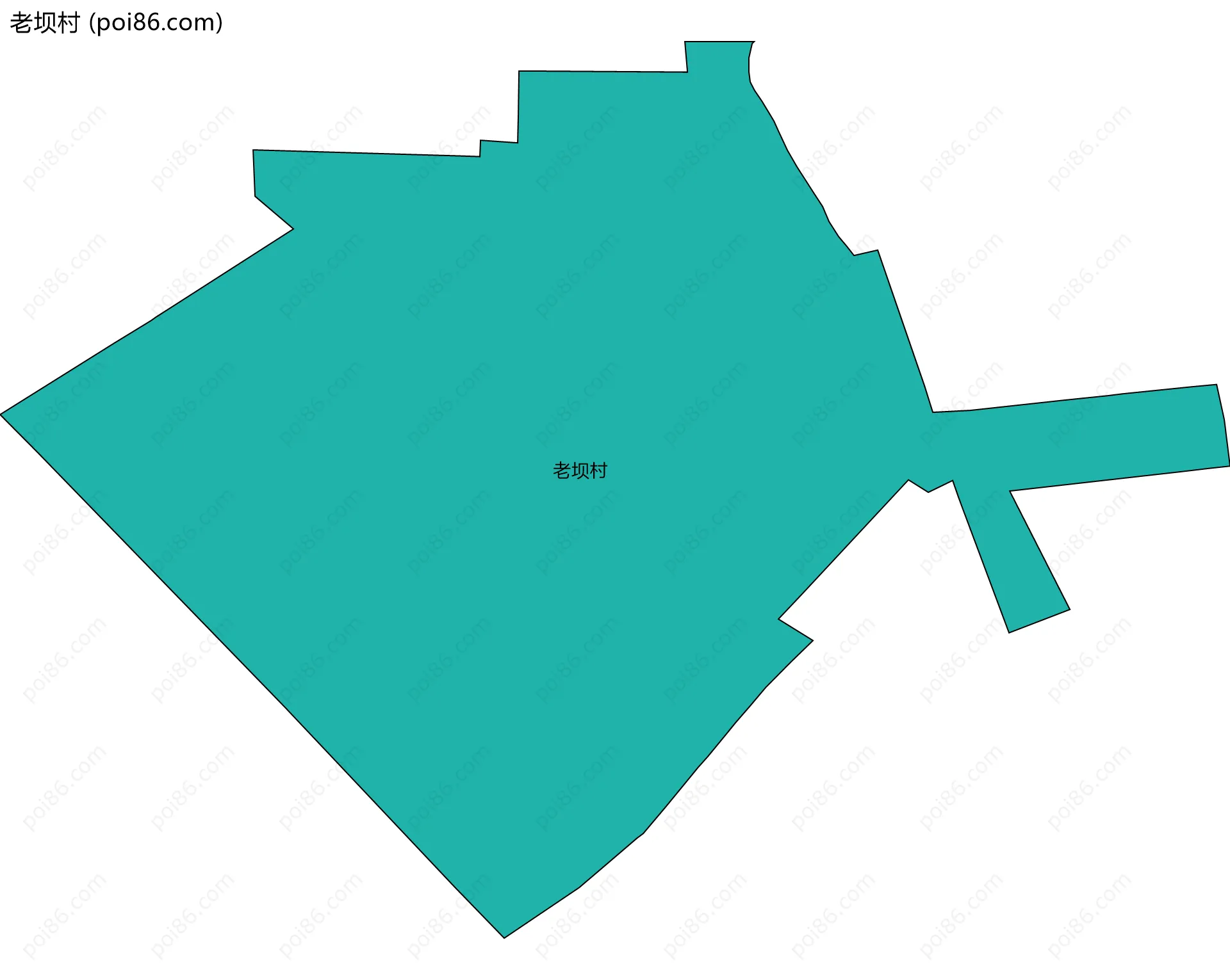 老坝村边界地图