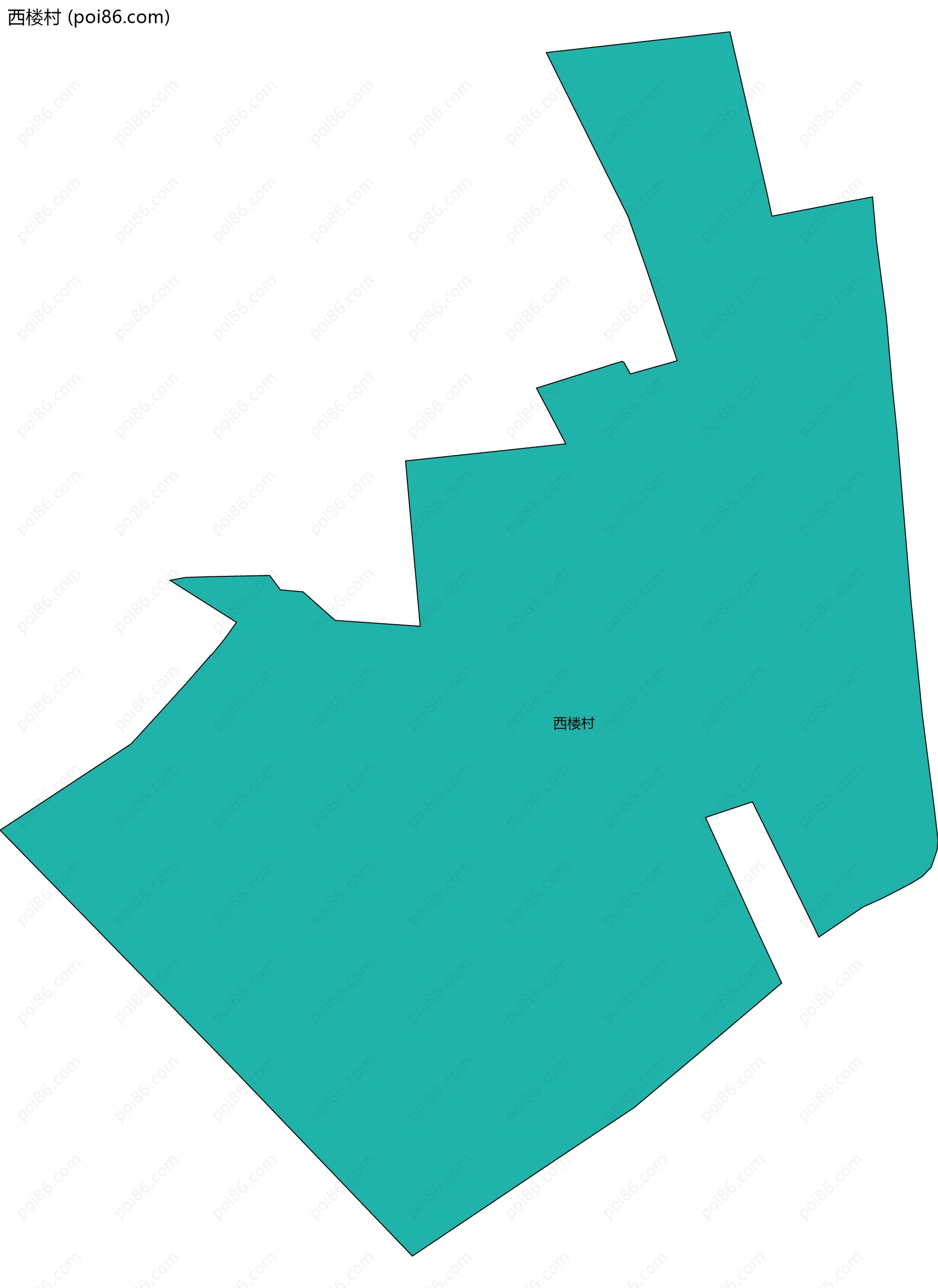 西楼村边界地图