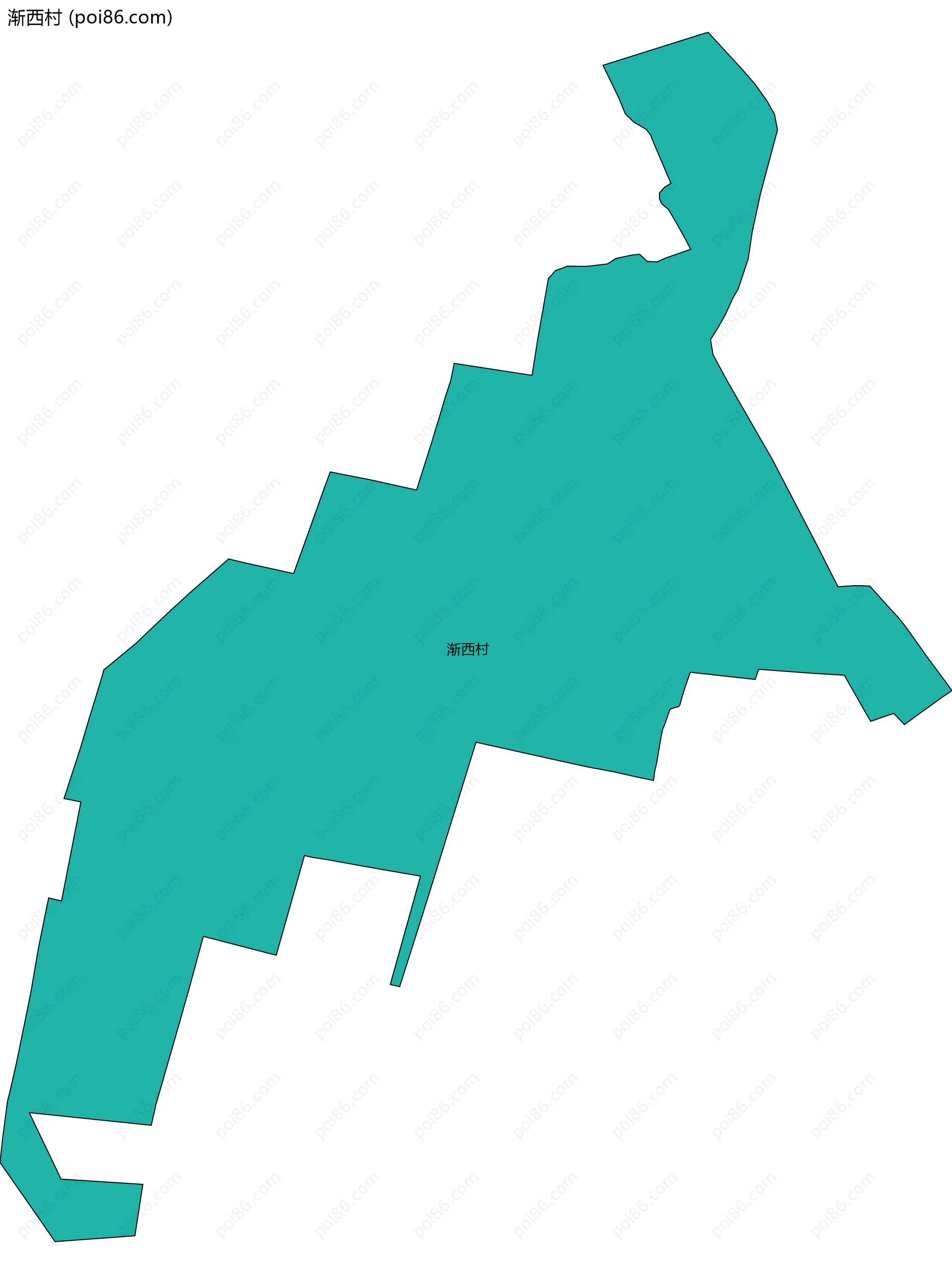 渐西村边界地图