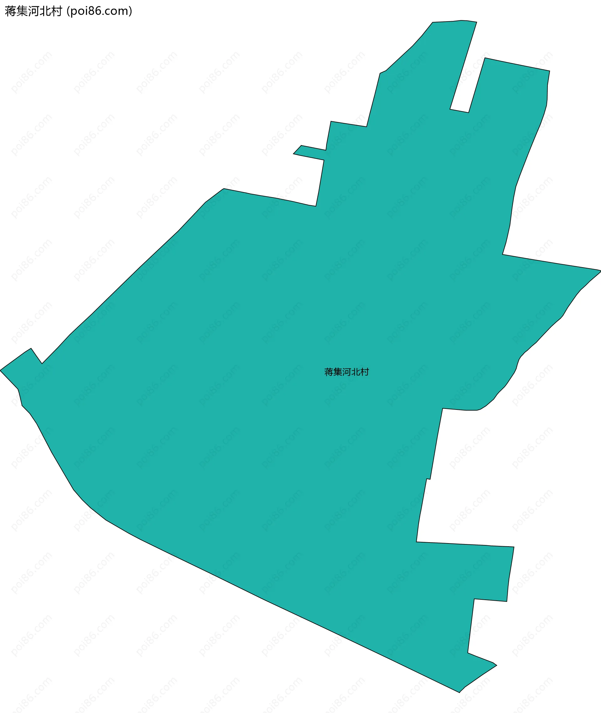 蒋集河北村边界地图