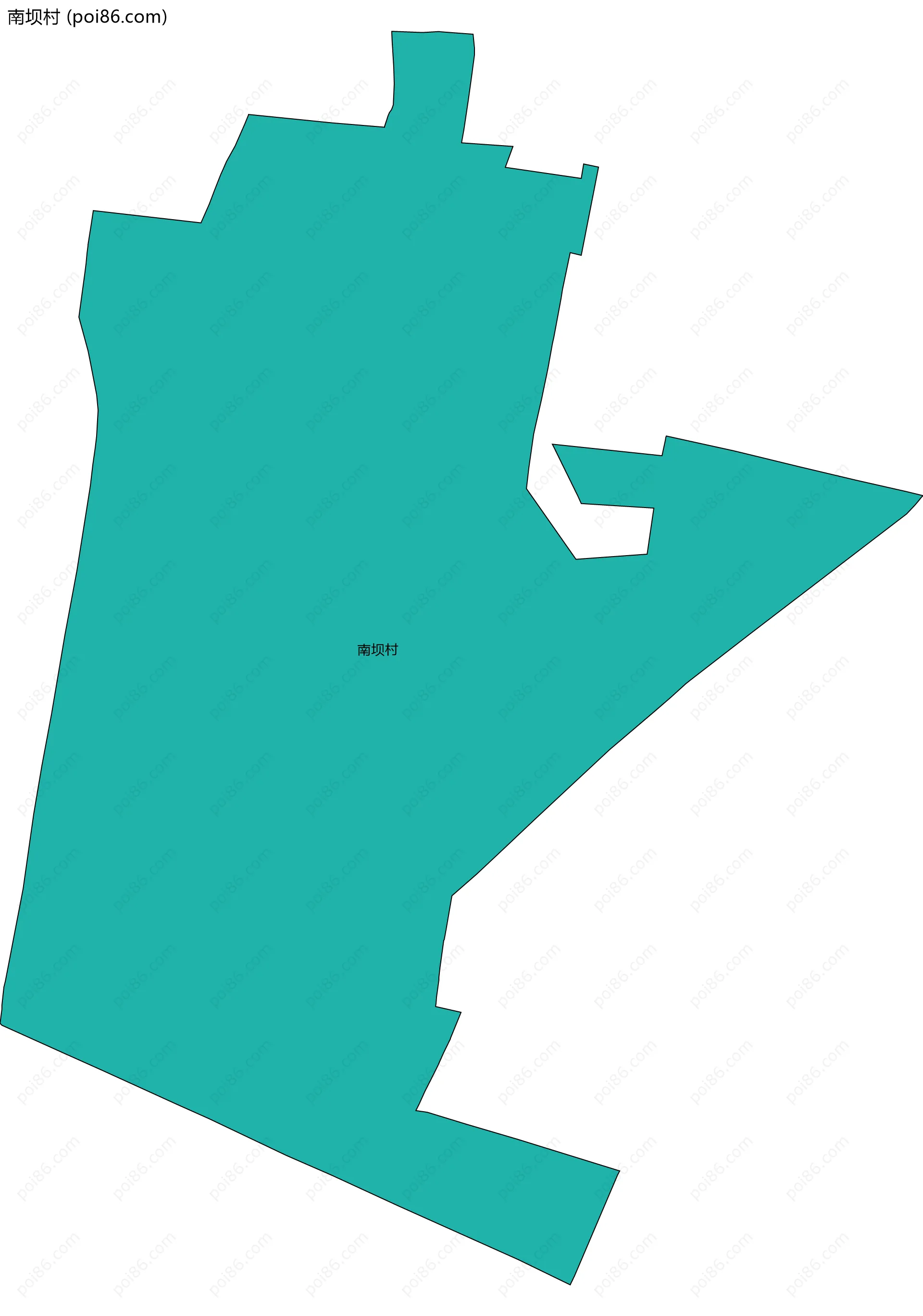 南坝村边界地图