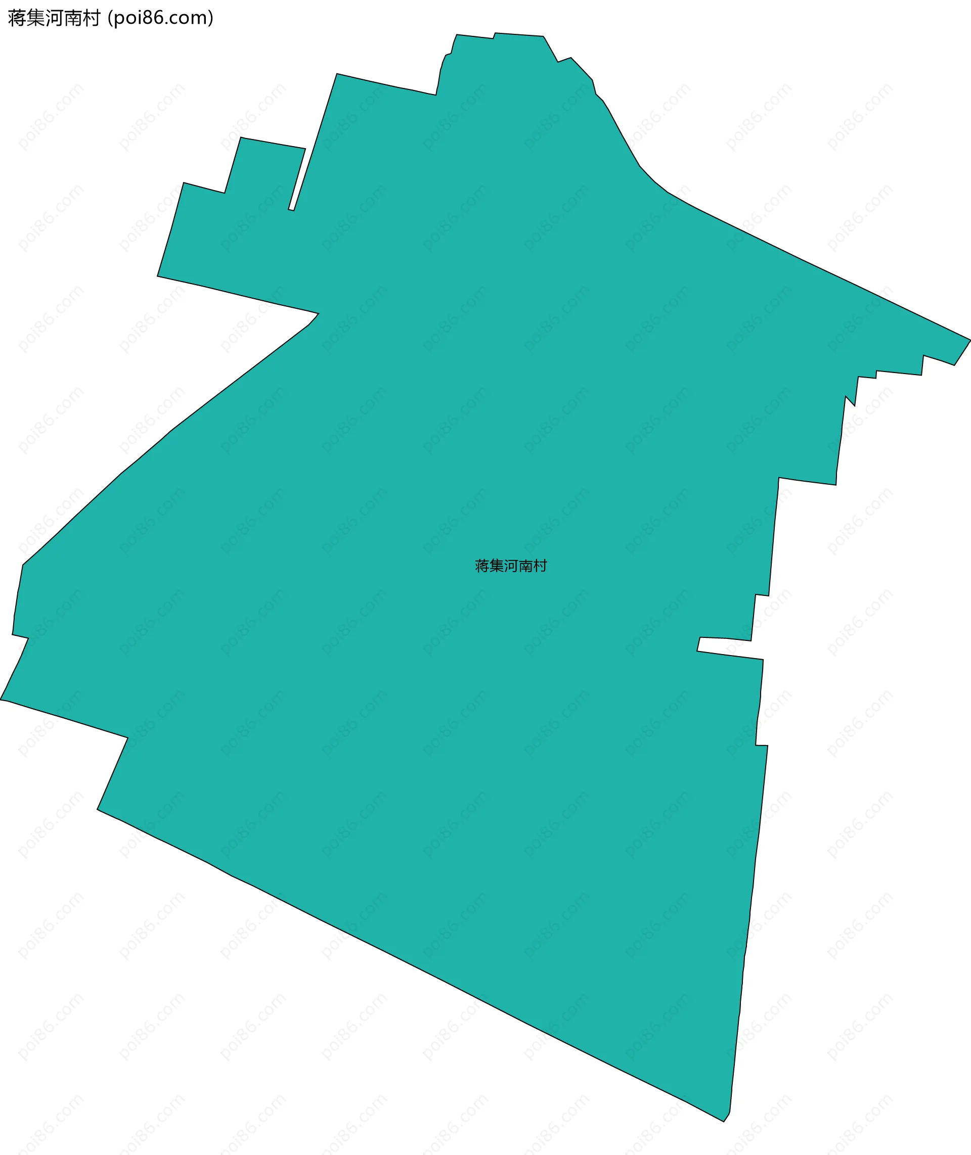 蒋集河南村边界地图
