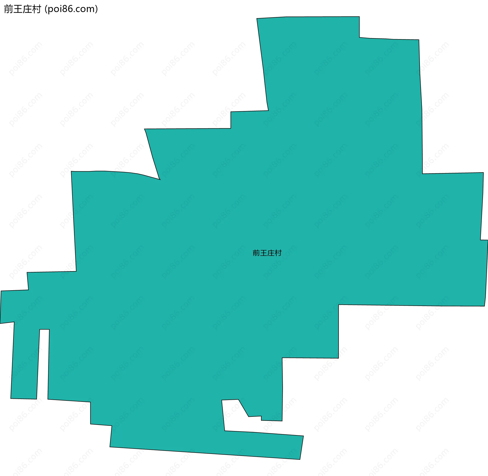 前王庄村边界地图