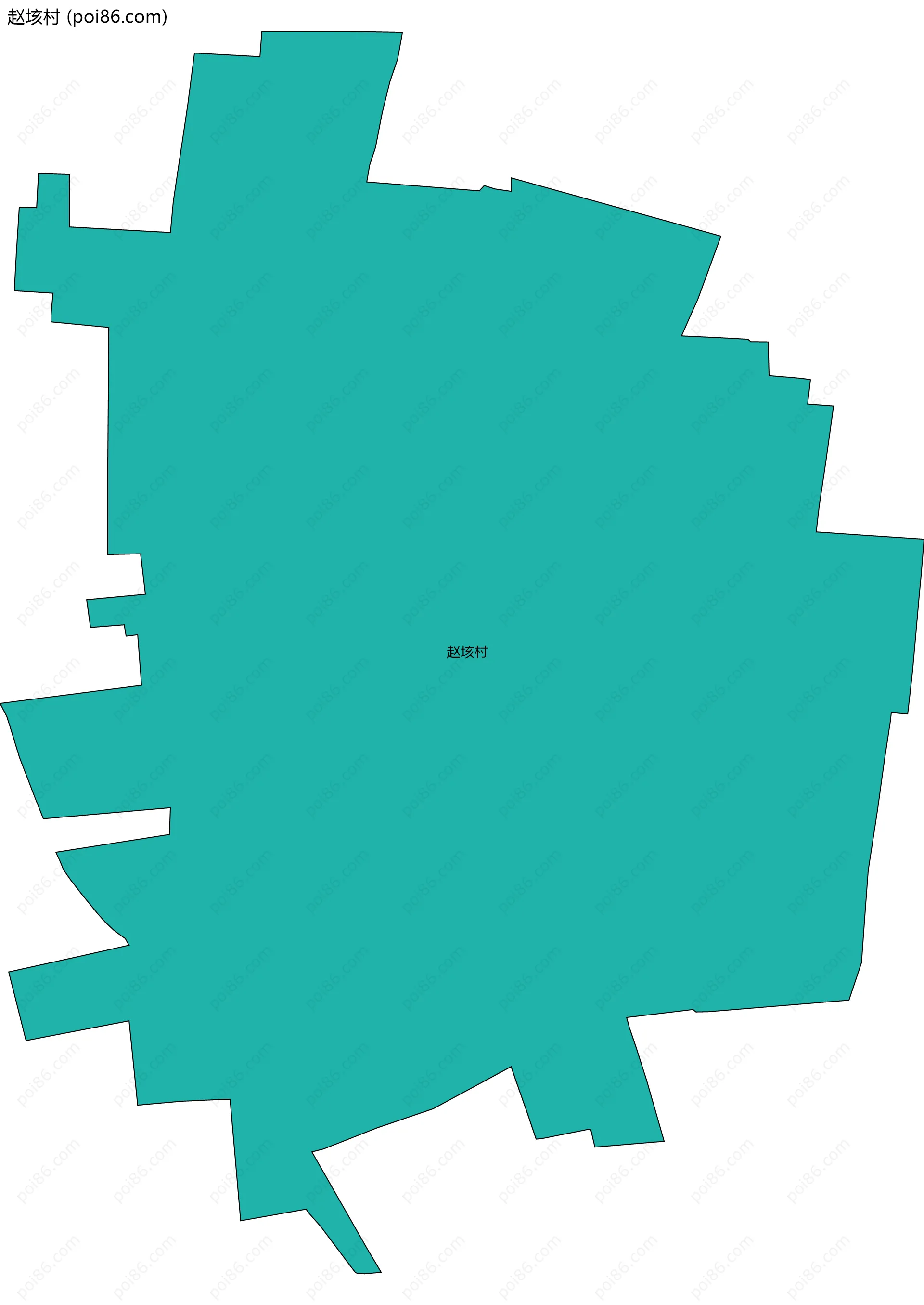 赵垓村边界地图