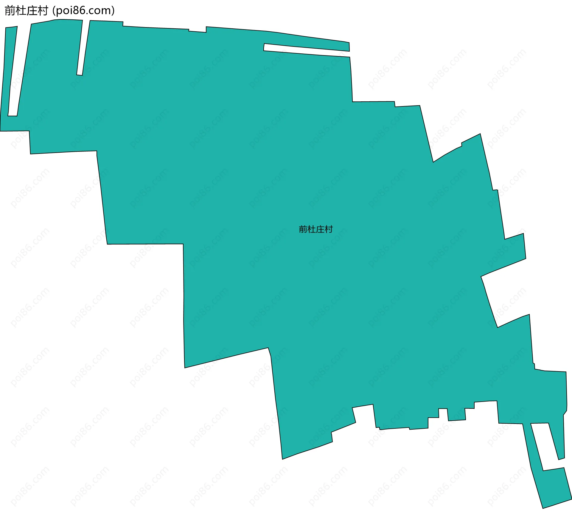 前杜庄村边界地图