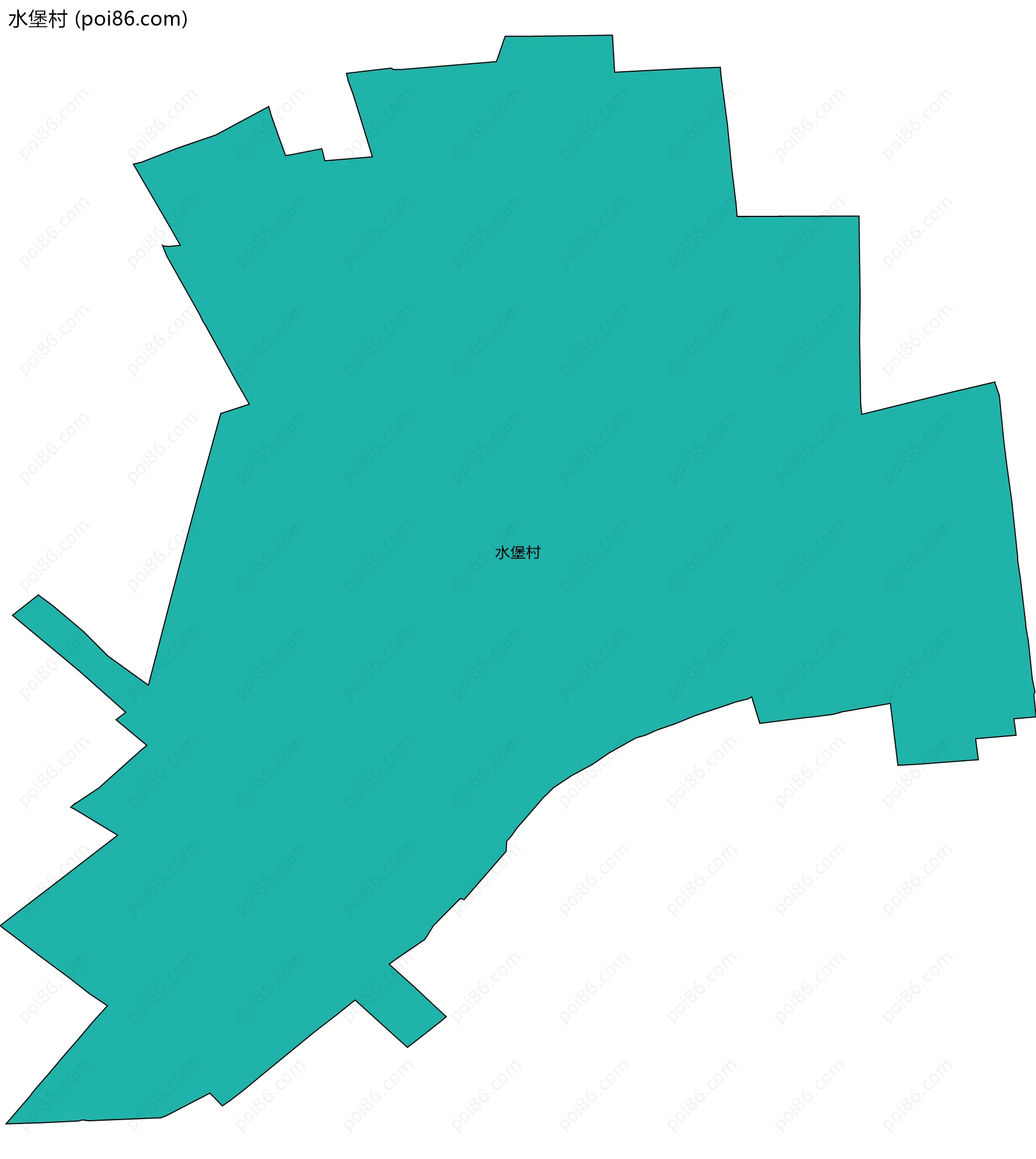 水堡村边界地图