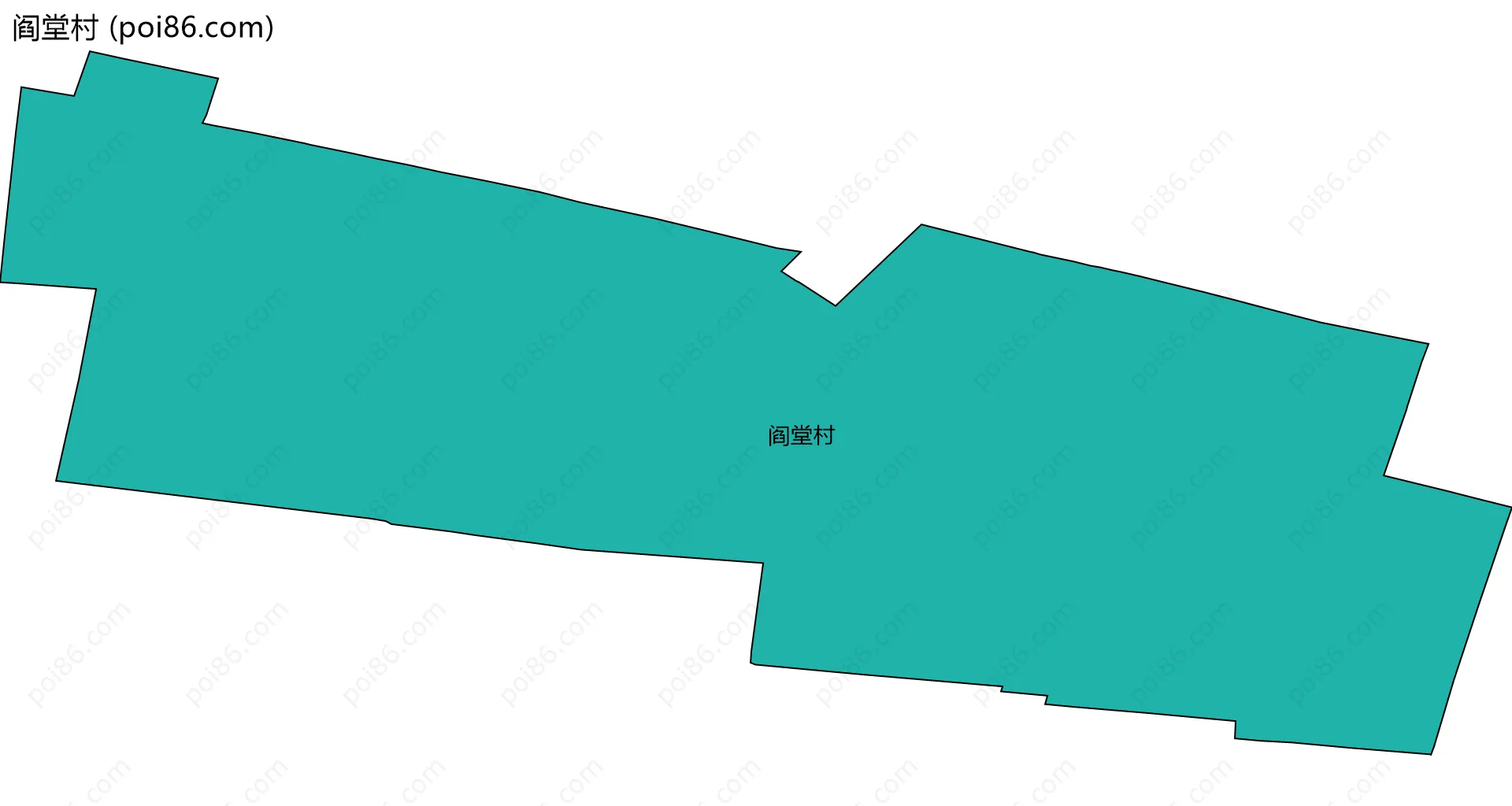 阎堂村边界地图