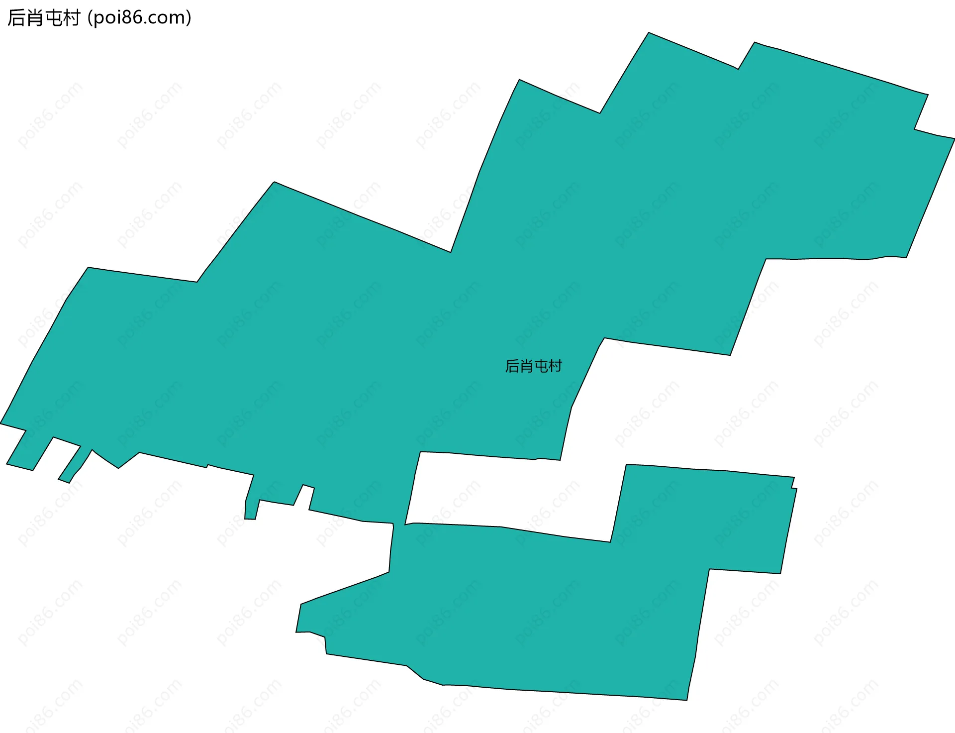 后肖屯村边界地图