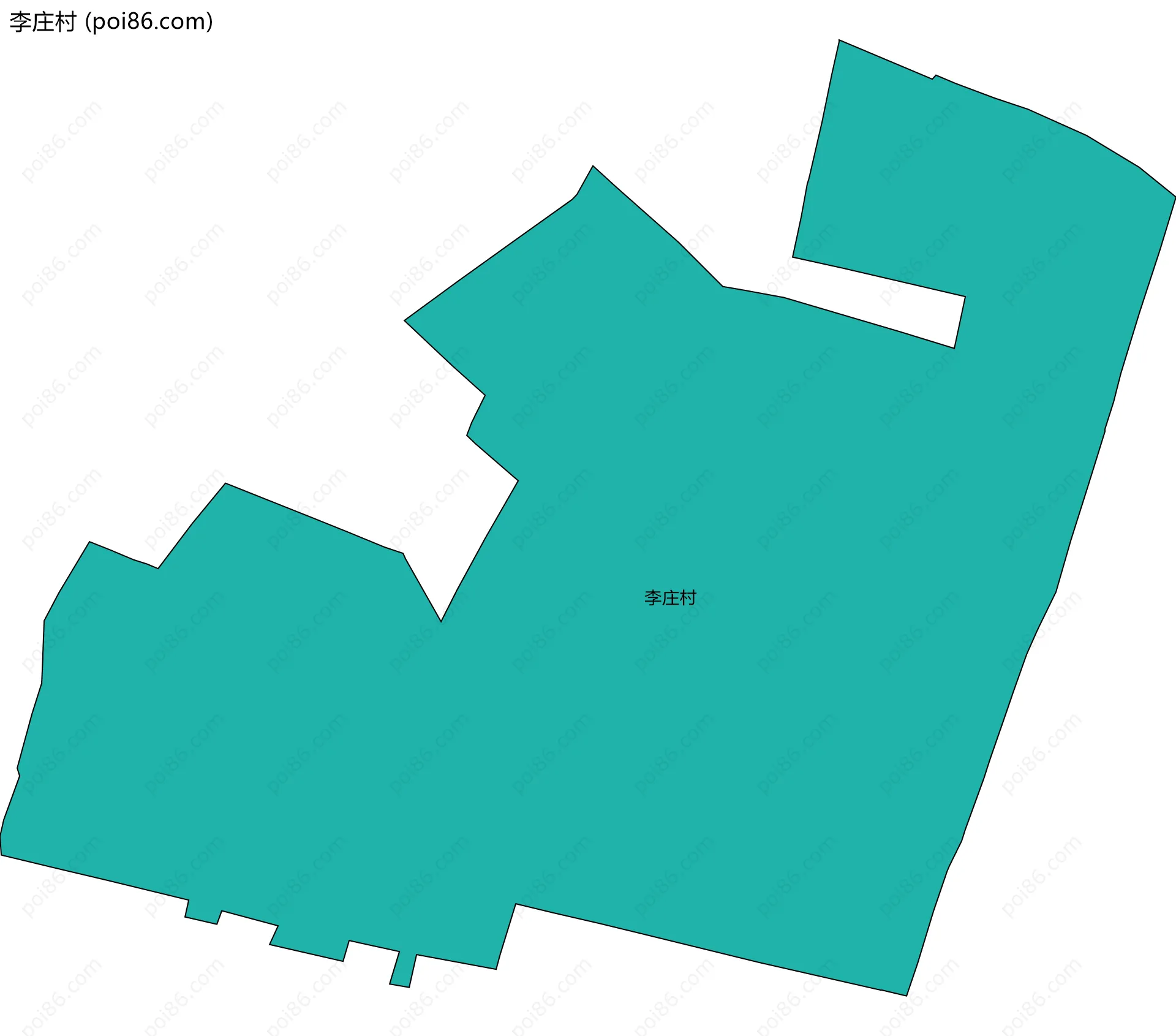 李庄村边界地图
