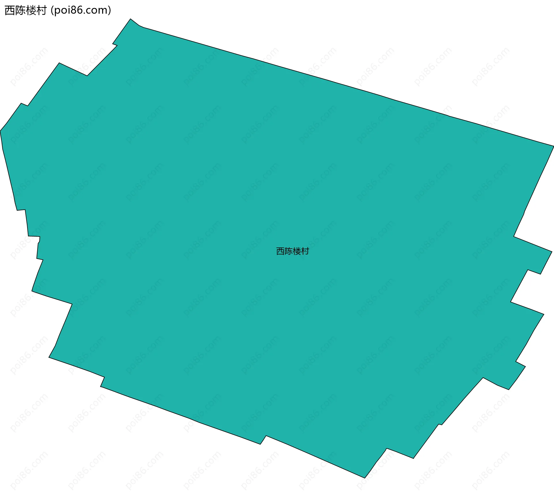 西陈楼村边界地图
