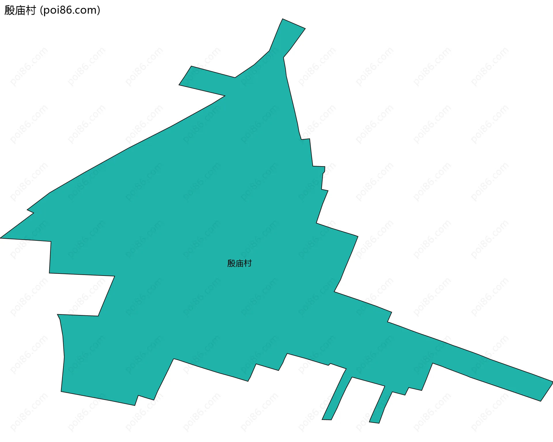 殷庙村边界地图