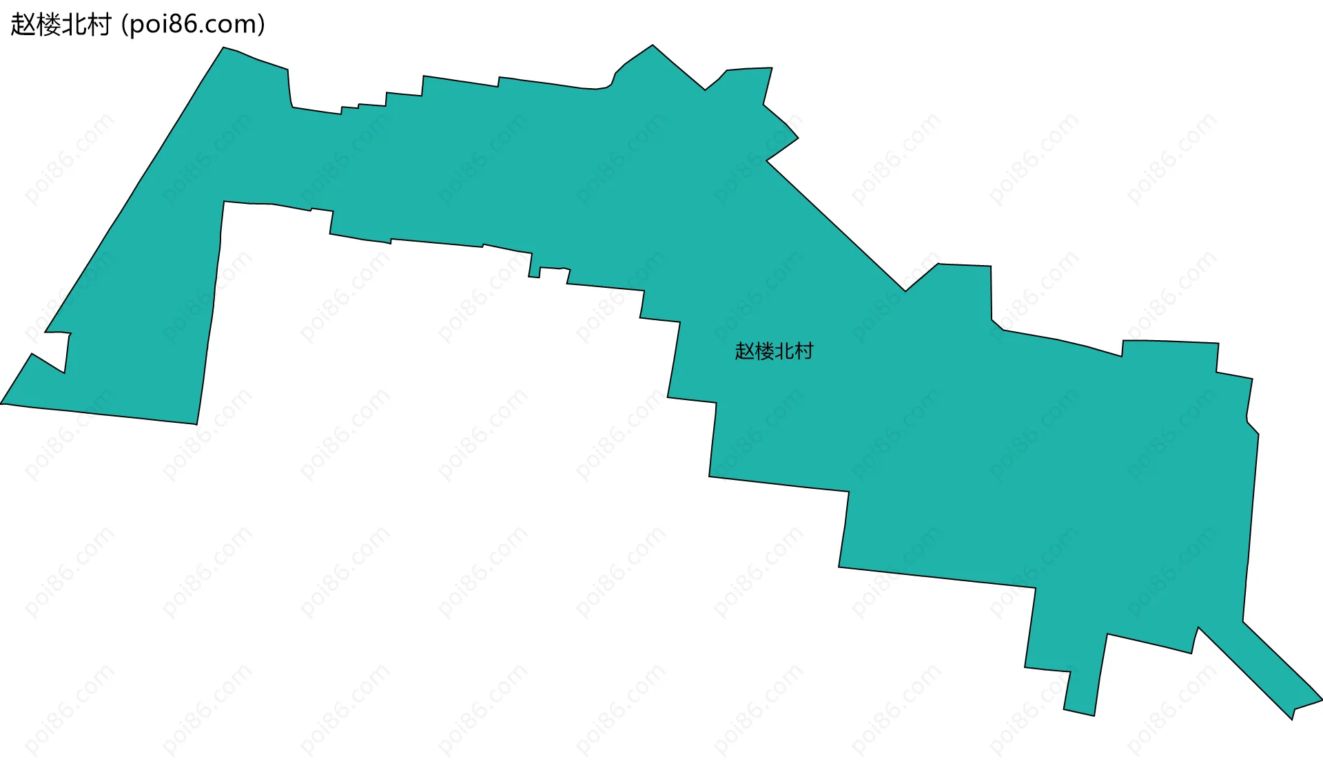 赵楼北村边界地图