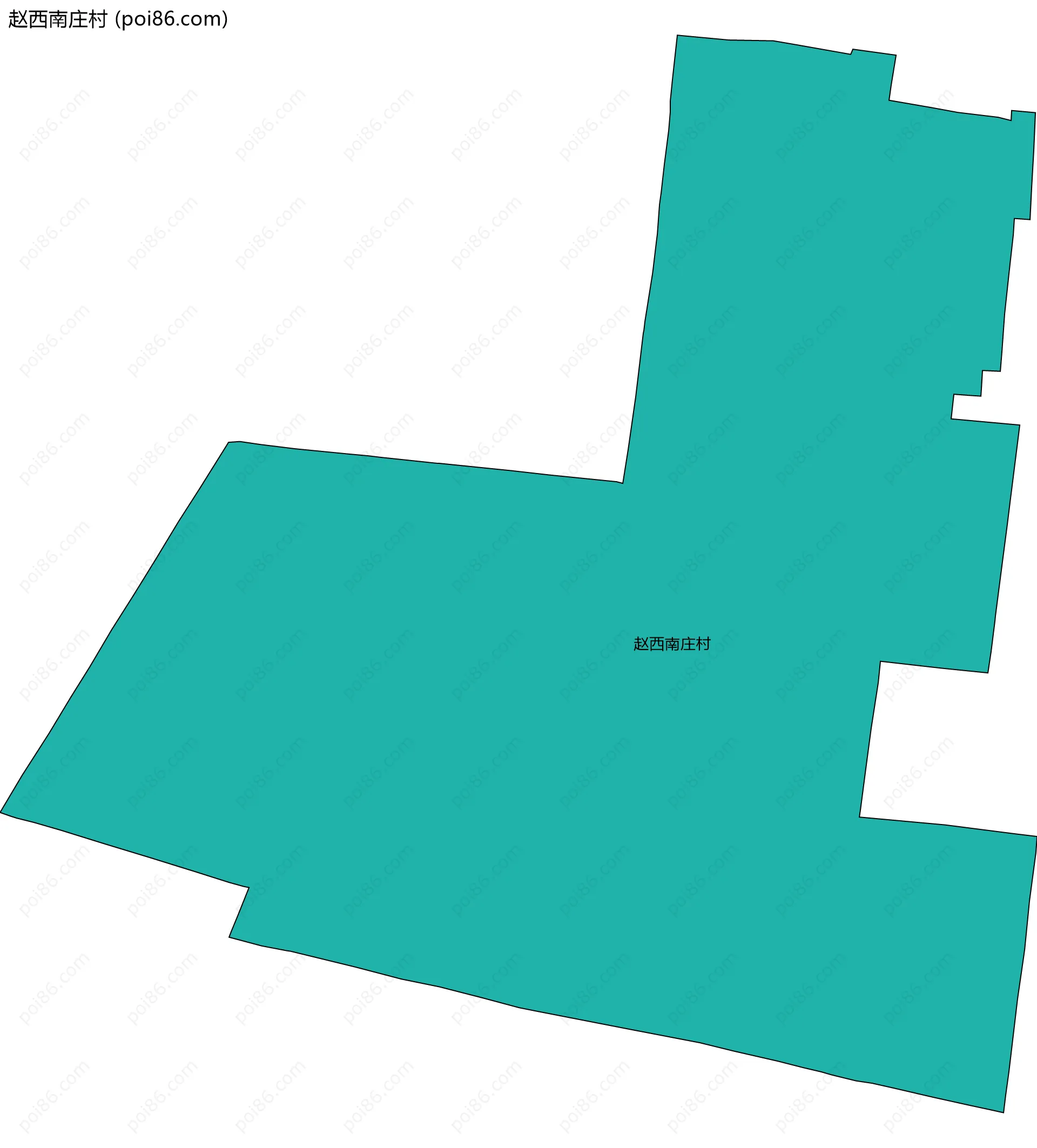 赵西南庄村边界地图