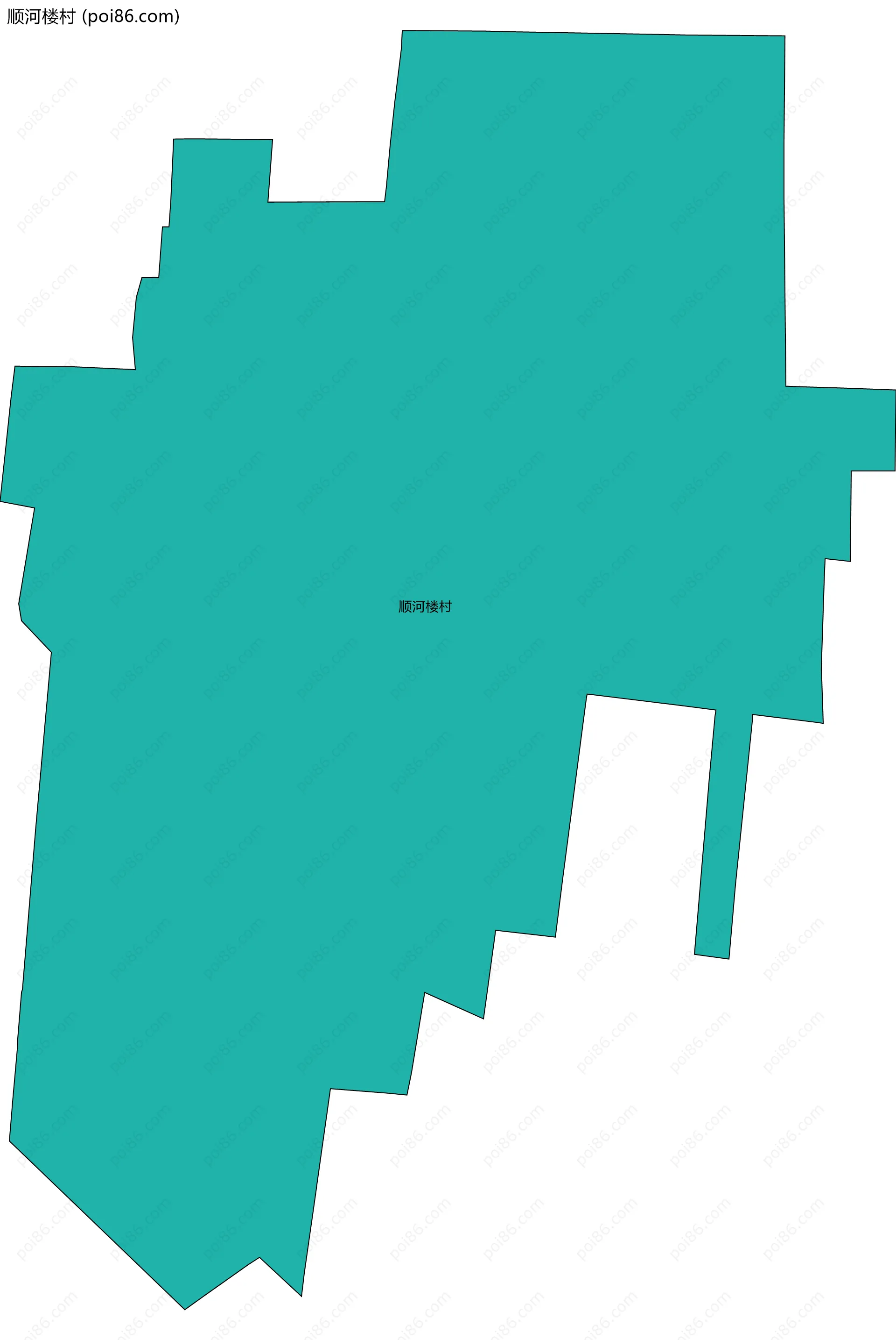 顺河楼村边界地图