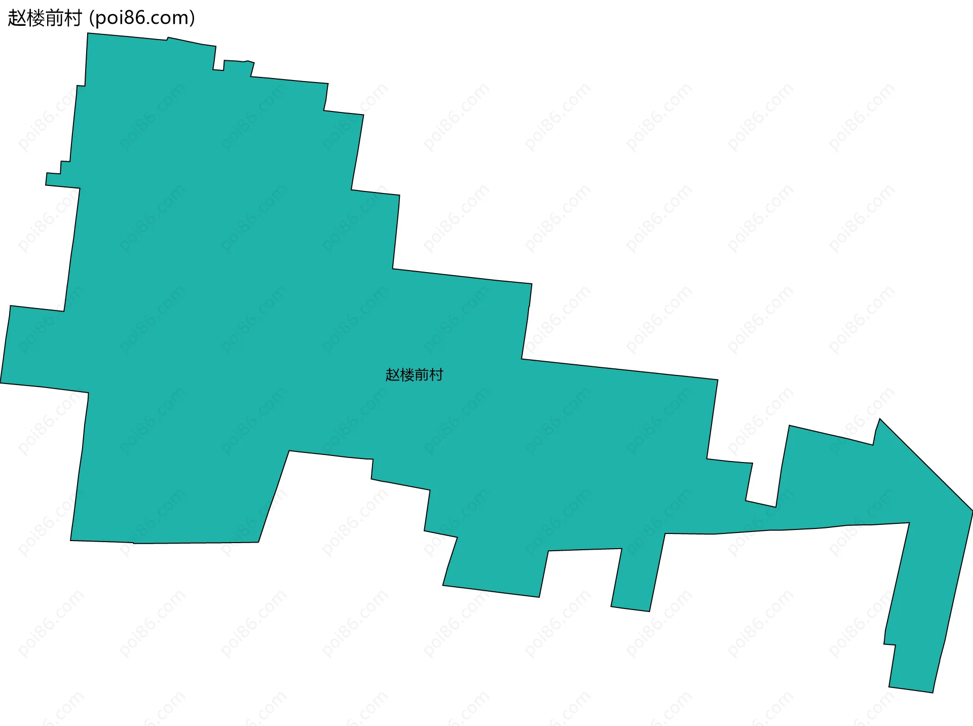 赵楼前村边界地图