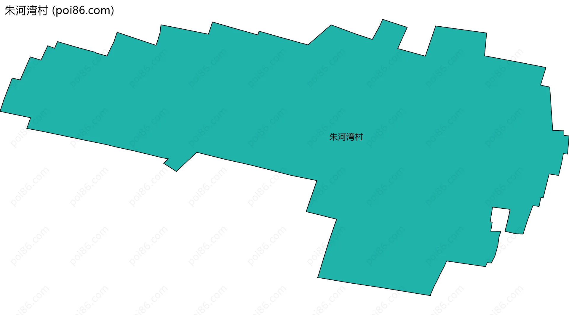 朱河湾村边界地图