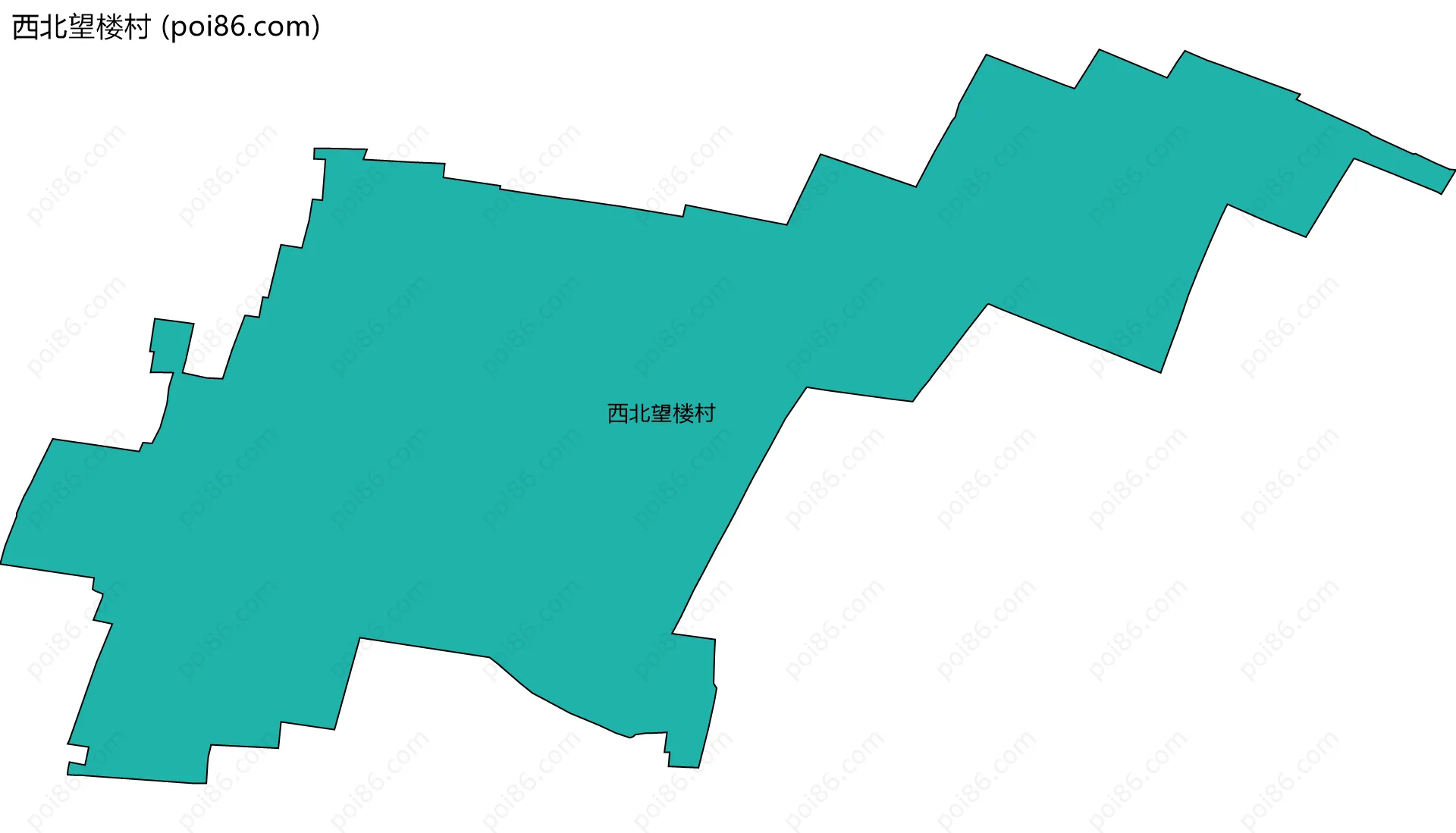 西北望楼村边界地图