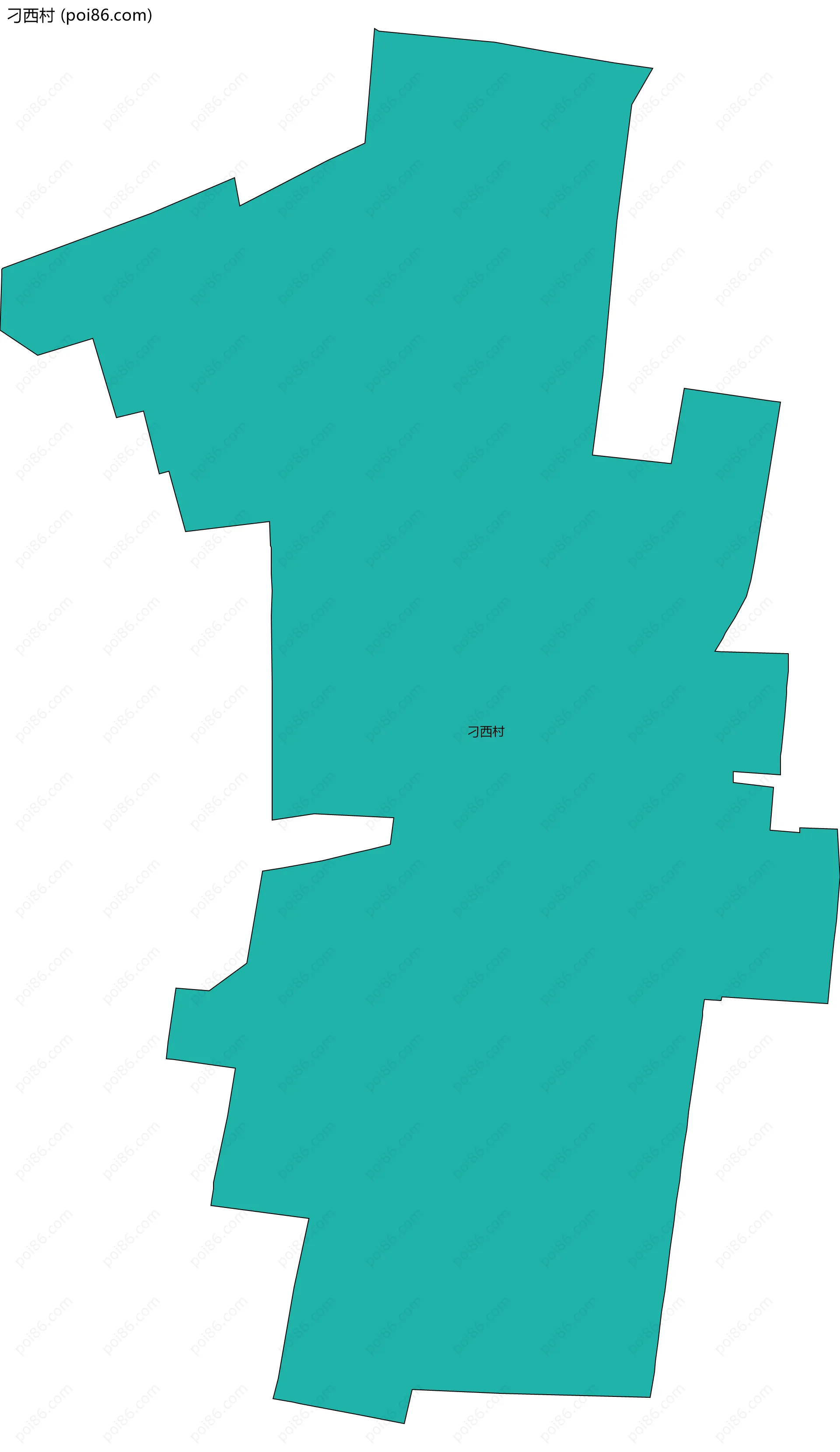 刁西村边界地图